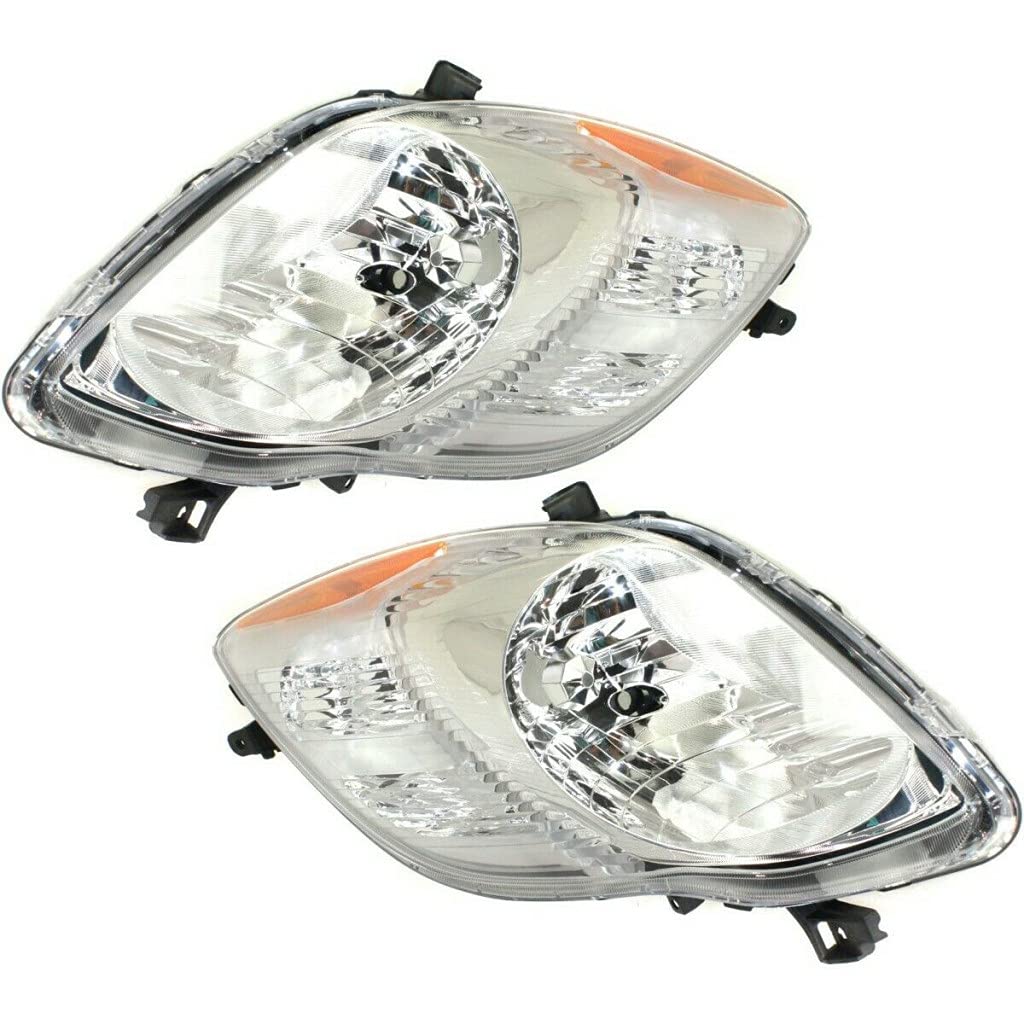2009-2011 Toyota Yaris Headlight Assembly Pair - Driver & Passenger Side (TO2518123/TO2519123) | Compatible with Hatchback Models | OEM Part Numbers 81170-52B40 & 81130-52B50 | Perfect for Night Driving & Foggy Conditions