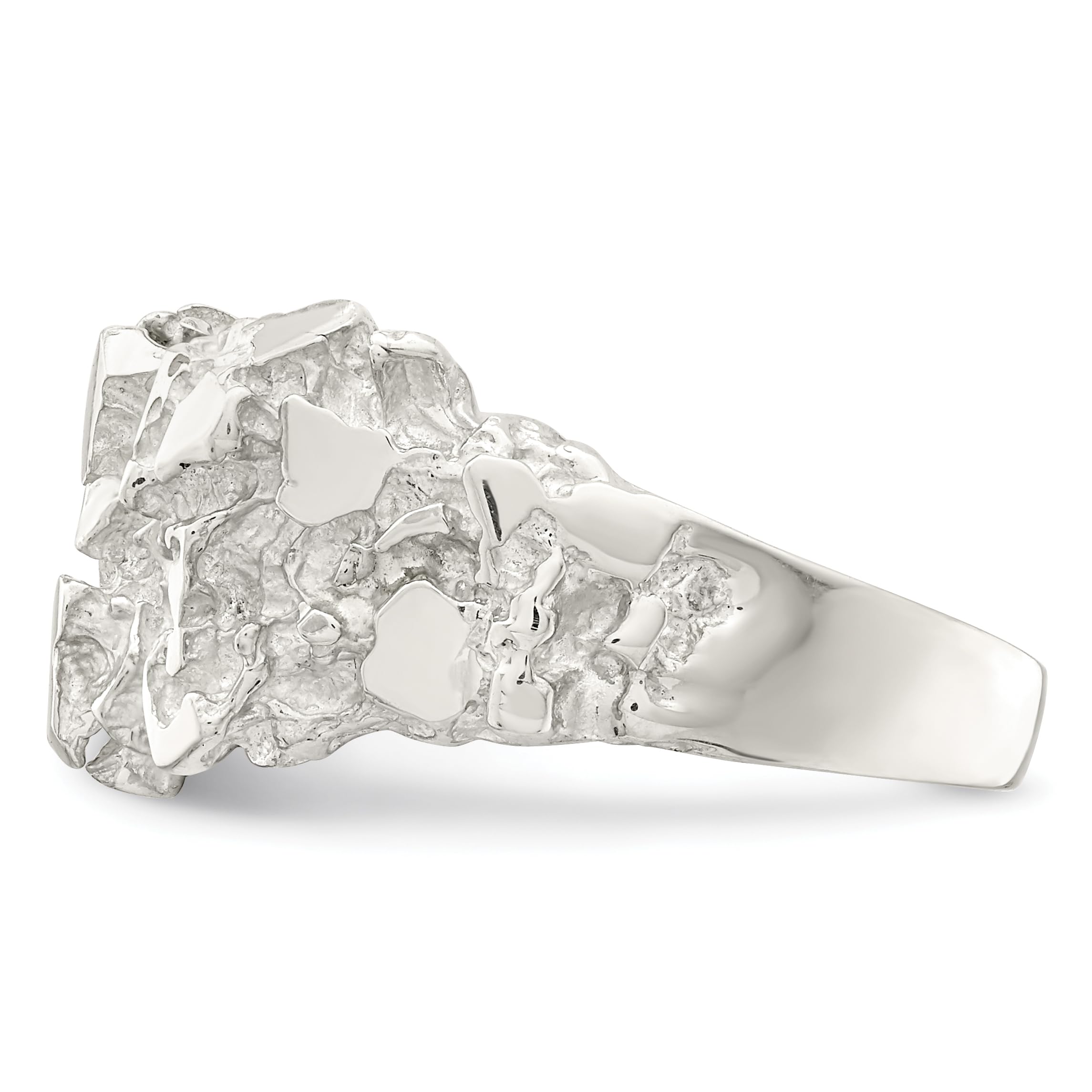 925 Sterling Silver Men's Chunky Nugget Ring - Bold & Stylish Statement Jewelry for Everyday Wear & Special Occasions