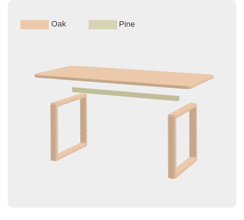 Solid Oak Wood Large Dining Table for 6-8 People - Rustic Farmhouse Style Perfect for Family Gatherings & Dinner Parties
