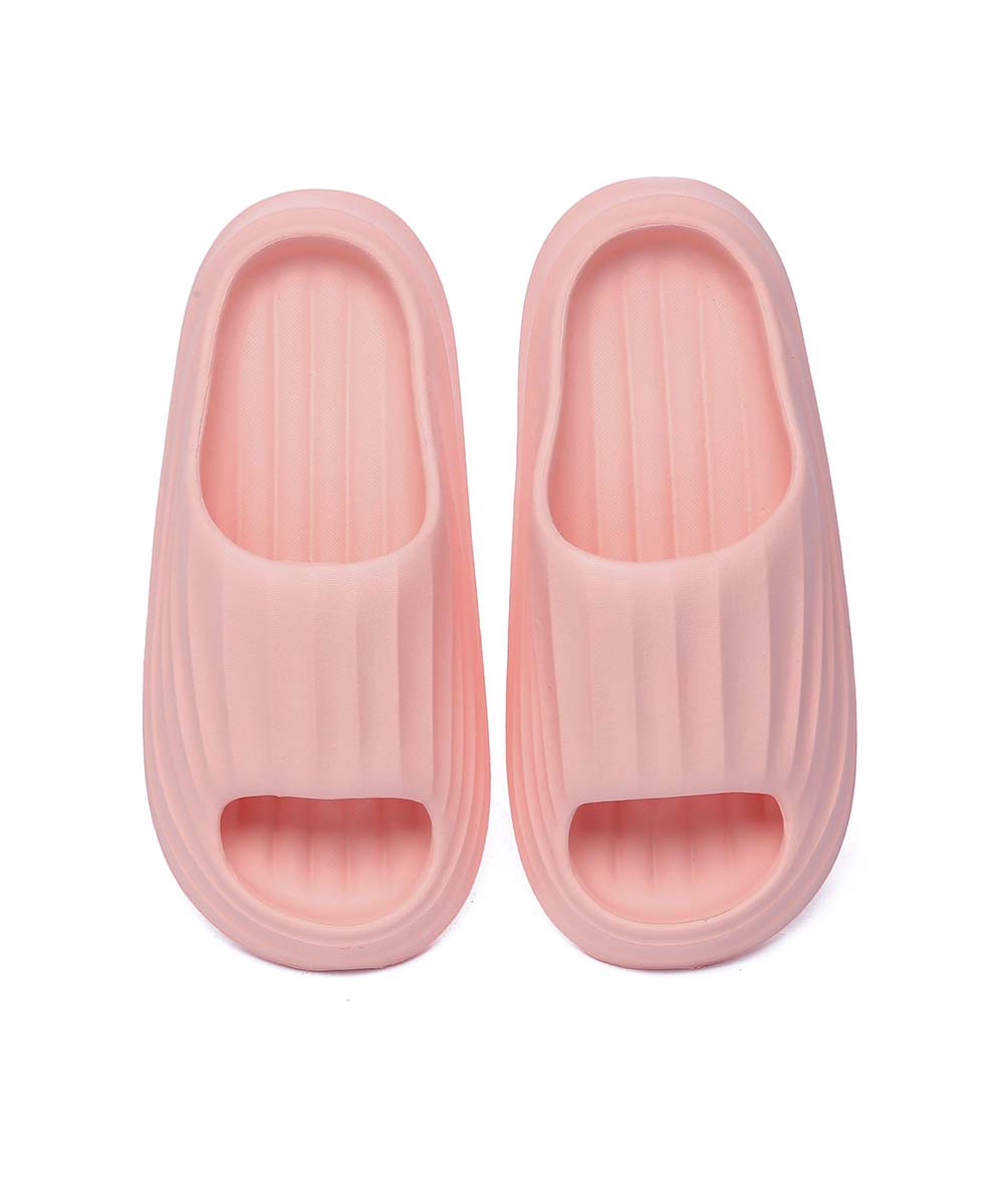 Women's Comfortable Ripple Air Slide Sandals - Breathable Lightweight Slides for Summer, Beach, Pool, and Indoor Wear