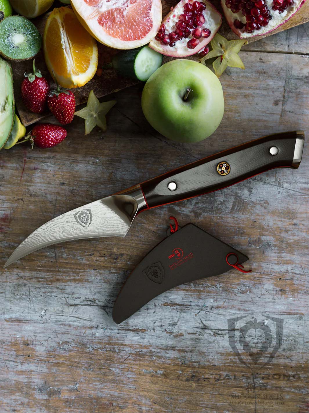 Premium Dalstrong Shogun Series ELITE Bird's Beak Peeling & Paring Knife - 3 Inch Ultra Sharp Japanese Steel Blade for Professional Chefs & Home Cooking - Perfect for Peeling Fruits, Vegetables & Precision Cutting