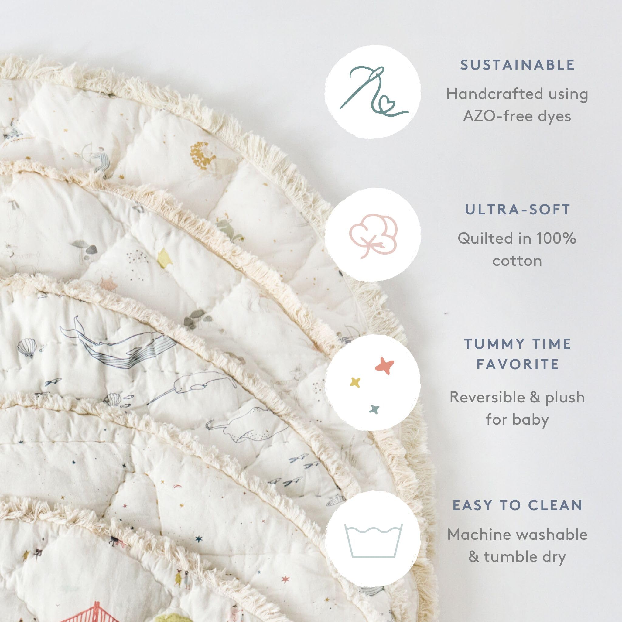 Non-Toxic Baby Play Mat with Ocean Theme - Soft & Safe Floor Activity Mat for Infants & Toddlers - Perfect for Crawling, Tummy Time & Early Learning at Home