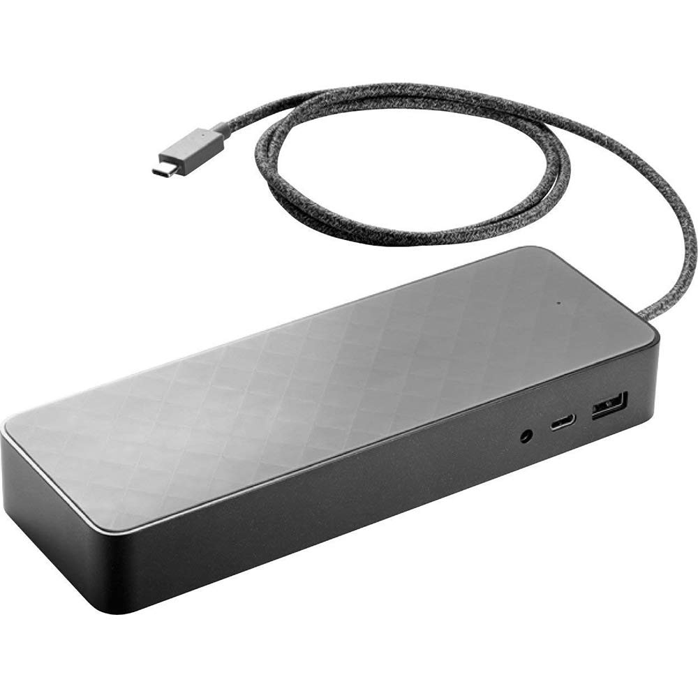 HP 1MK33UT#ABA USB-C Universal Docking Station - Compatible with Chromebook 14 G4, EliteBook 1040 G4, ZBook Studio G3 & More Laptops - Black | Perfect for Home Office, Remote Work & Multi-Monitor Setup