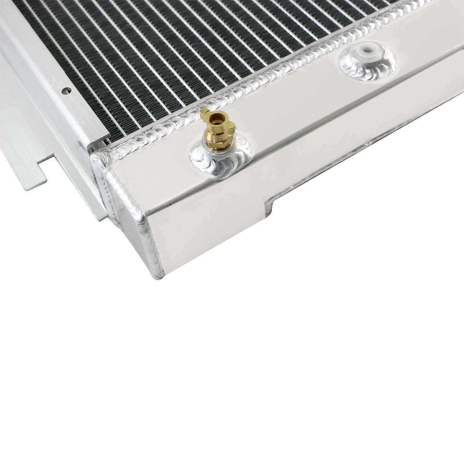 3 Row Aluminum Radiator with Electric Fan Shroud & Thermostat Kit for 1970-1973 Dodge Charger, Challenger, Barracuda, Coronet & Plymouth Satellite V8 - High-Performance Cooling Upgrade for Classic Muscle Cars