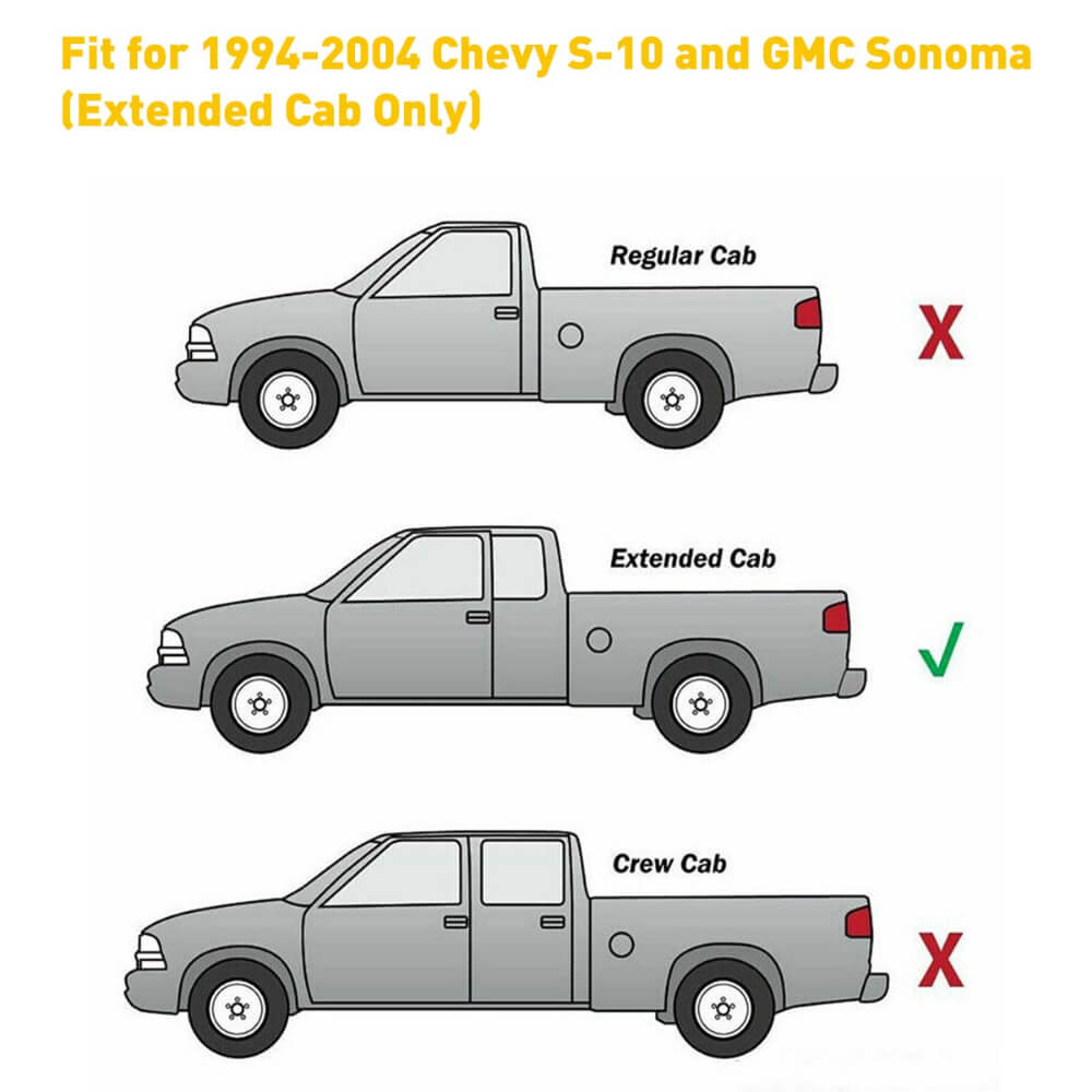 AUXITO 3rd Brake Light Lens Cover Replacement for 1994-2004 Chevy S10 & GMC Sonoma Extended Cab | Durable Red Plastic Housing | Enhances Rear Visibility & Safety | Perfect for Truck Upgrades & Night Driving