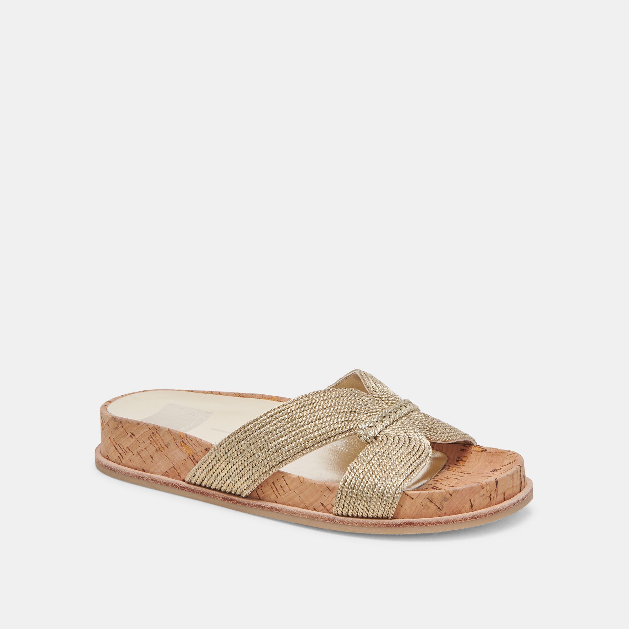 SELDA Women's Gold Raffia Sandals - Comfortable Beach Flip Flops for Summer, Vacation, and Outdoor Wear