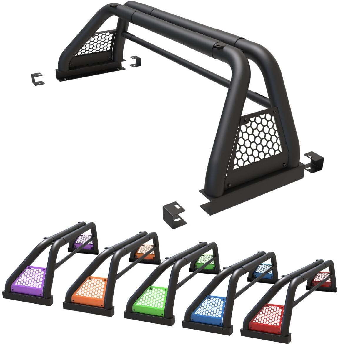 ROXX Universal Pickup Truck Roll Bars - Heavy Duty Sport Chase Rack for 2005-2025 Toyota Tacoma, 2004-2012 & 2015-2025 Chevy Colorado/GMC Canyon, 1994-2004 Chevrolet S-10 - Off-Road Protection & Cargo Security for Adventure & Work Trucks