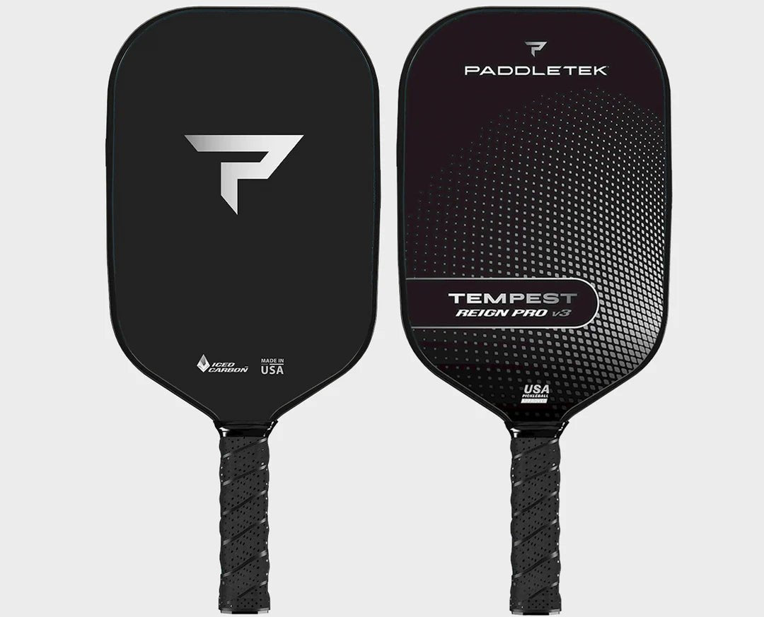 Paddletek Tempest Reign PRO V3 Pickleball Paddle - Premium Carbon Fiber Surface | USAPA Approved | Ideal for Tournament Play & Competitive Pickleball Games