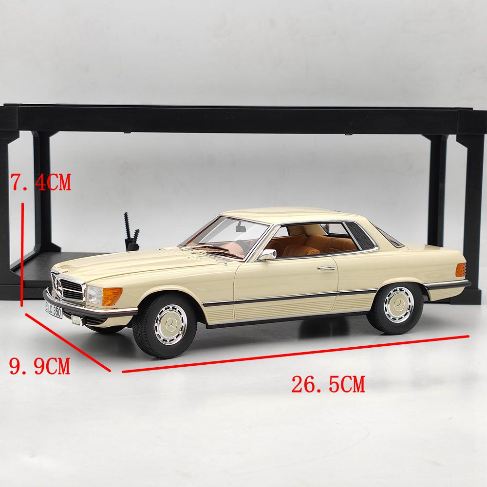 1:18 Scale Mercedes Benz 350 SLC W107 1973 Limited Edition White Resin Model Car - Collectible Diecast for Display, Gifts & Car Enthusiasts
