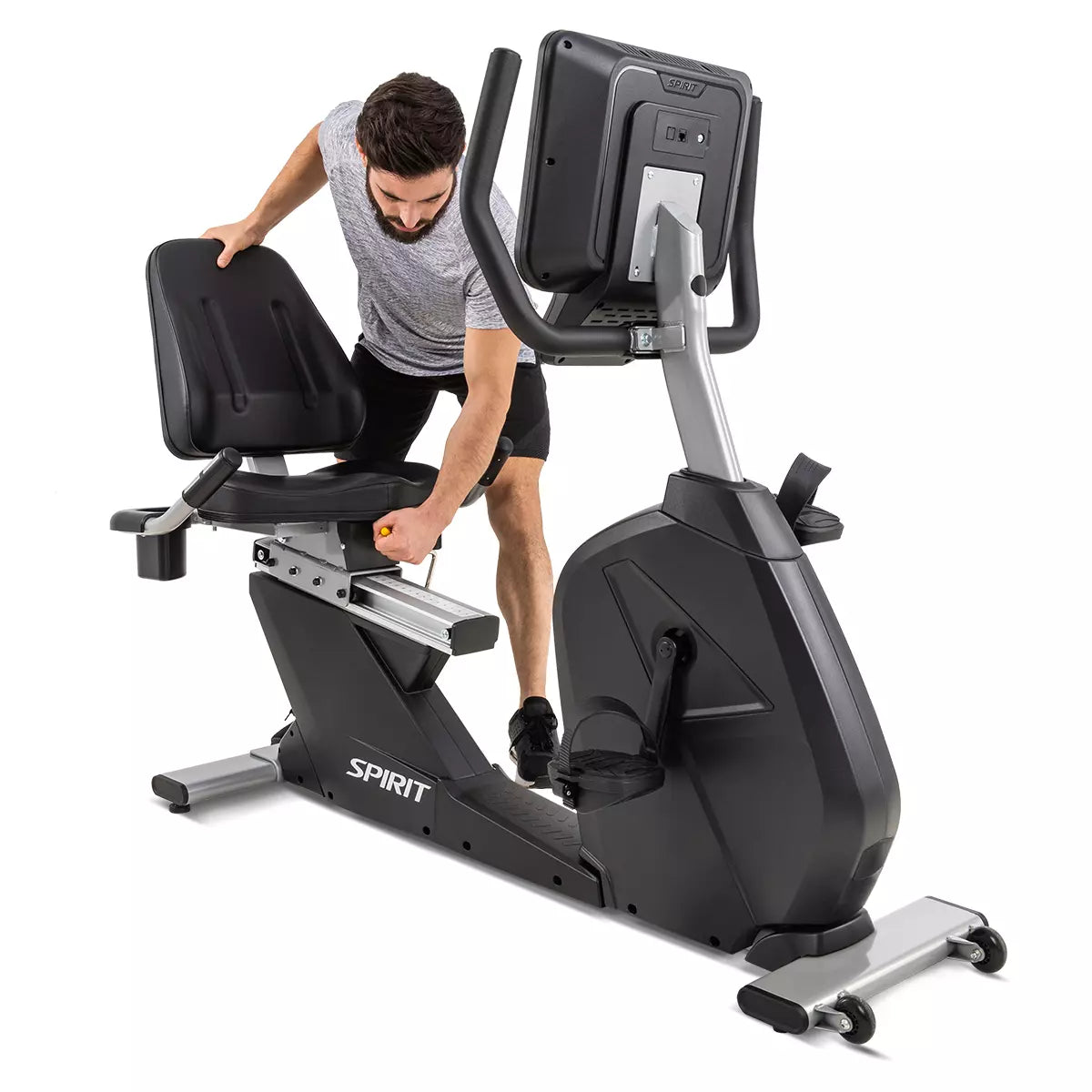 Spirit Fitness CR800 Commercial Recumbent Exercise Bike - Heavy Duty Indoor Cycling Equipment for Home & Gym Use - Perfect for Low-Impact Cardio Workouts and Rehabilitation
