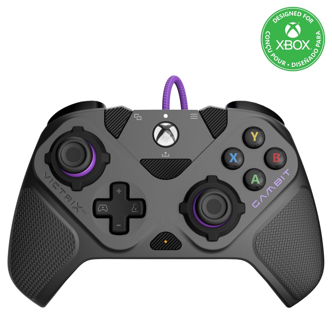 Victrix Gambit Prime Wired Tournament Controller for Xbox Series X|S, Xbox One & Windows 10/11 PC - Pro Gaming Esports Controller with Customizable Buttons & Triggers - Perfect for Competitive Gaming, Tournaments & Streaming