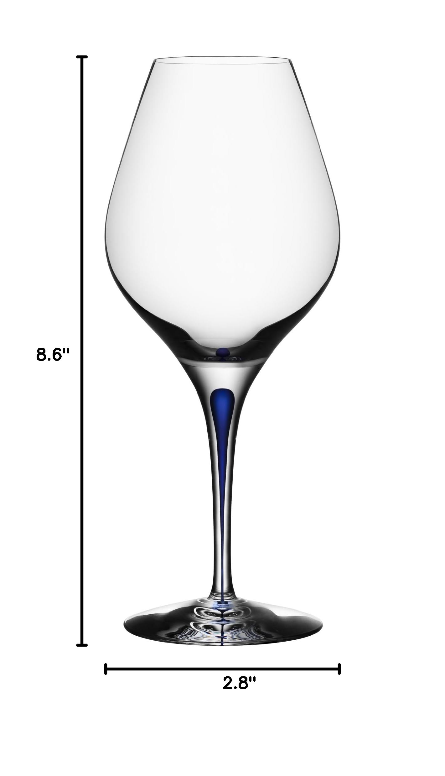 Orrefors Intermezzo Blue 20oz Aroma Glass - Elegant Scented Candle Holder for Home Decor & Romantic Ambiance