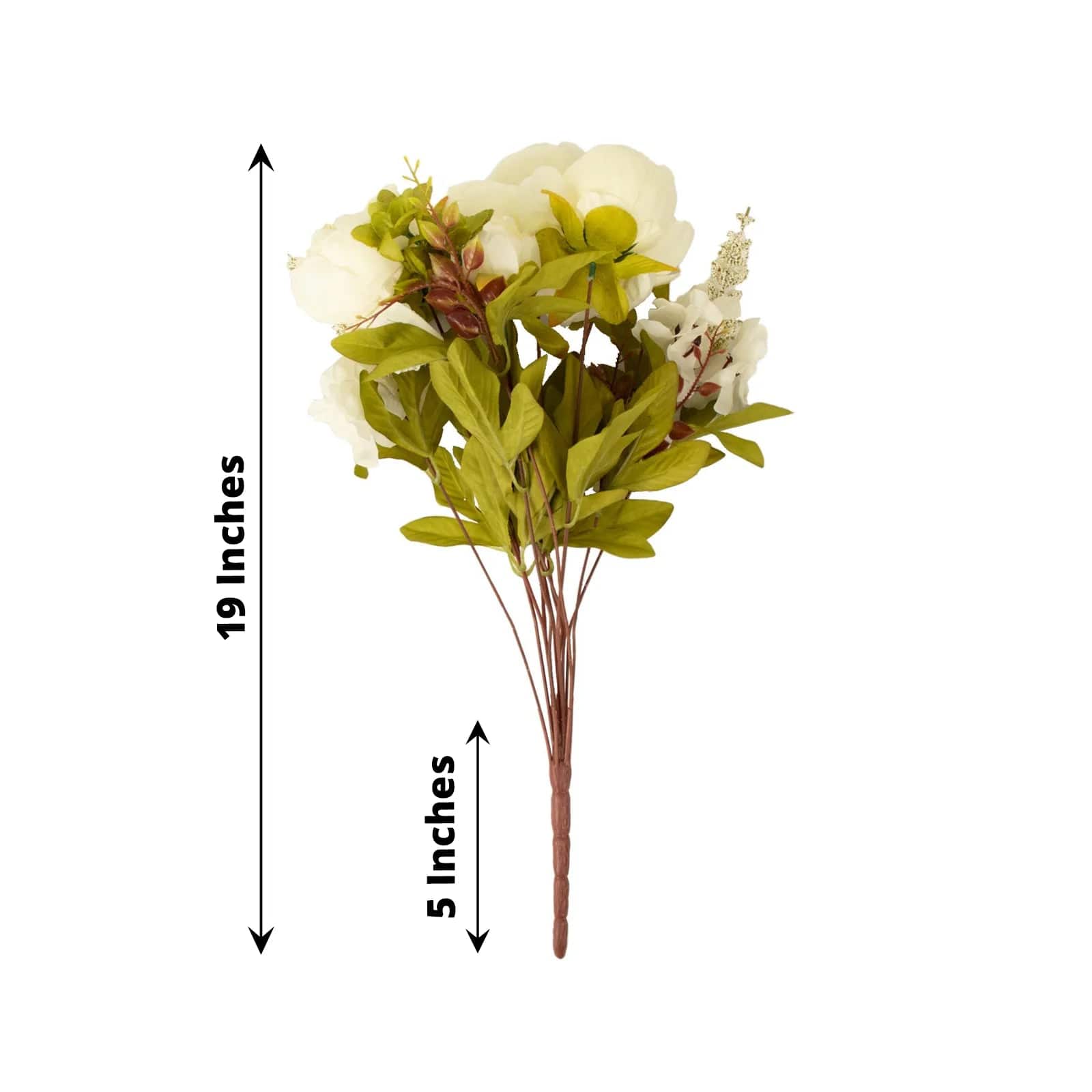 2 Pack 19 Stems Silk Peony Flowers Artificial Floral Arrangement - Perfect for Home Decor, Wedding Centerpieces & Office Tabletop Decoration