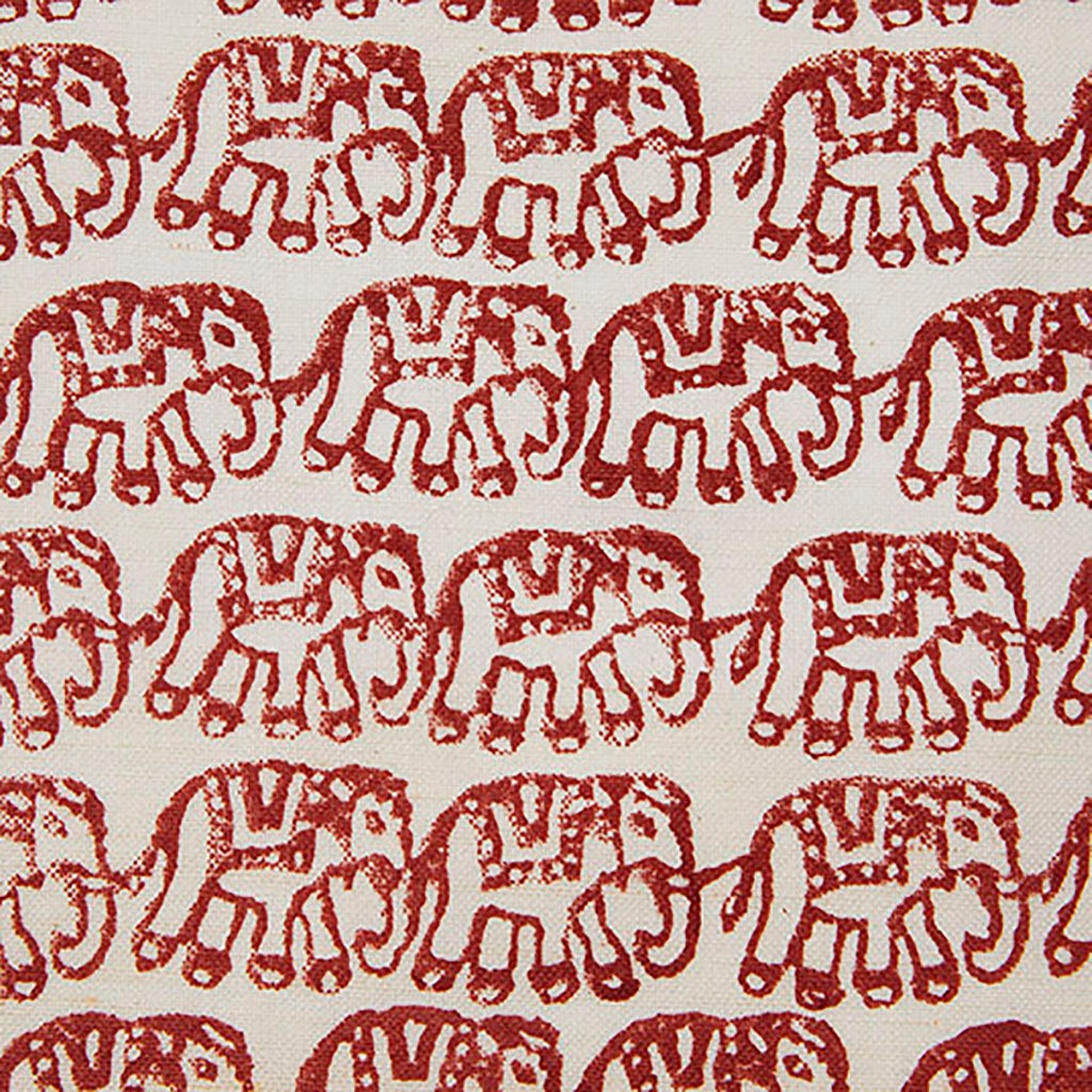 Ellie's Block Printed Fabric - Rust Color Linen Cotton Blend Textile for Home Decor, DIY Crafts & Upholstery Projects