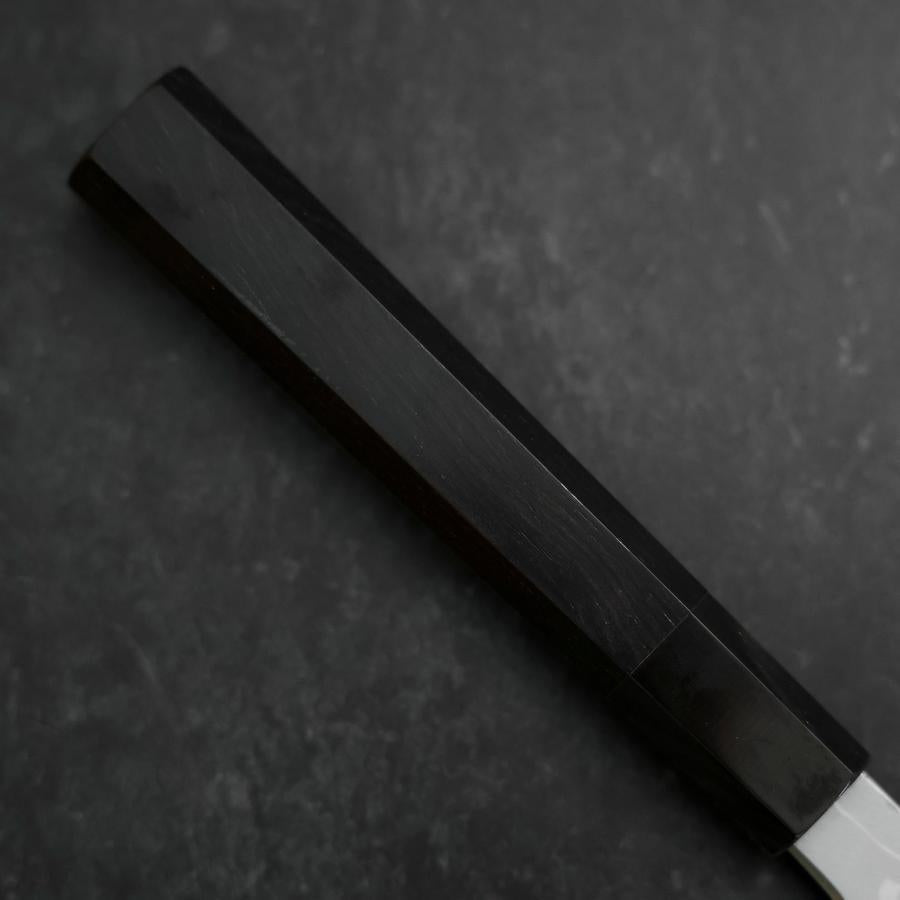 Premium Yanagi Kiritsuke Knife - Blue Steel #1 Suminagashi Blade with Buffalo Ebony Handle & Sheath - 300mm Japanese Chef Knife for Sushi, Sashimi & Precision Cutting