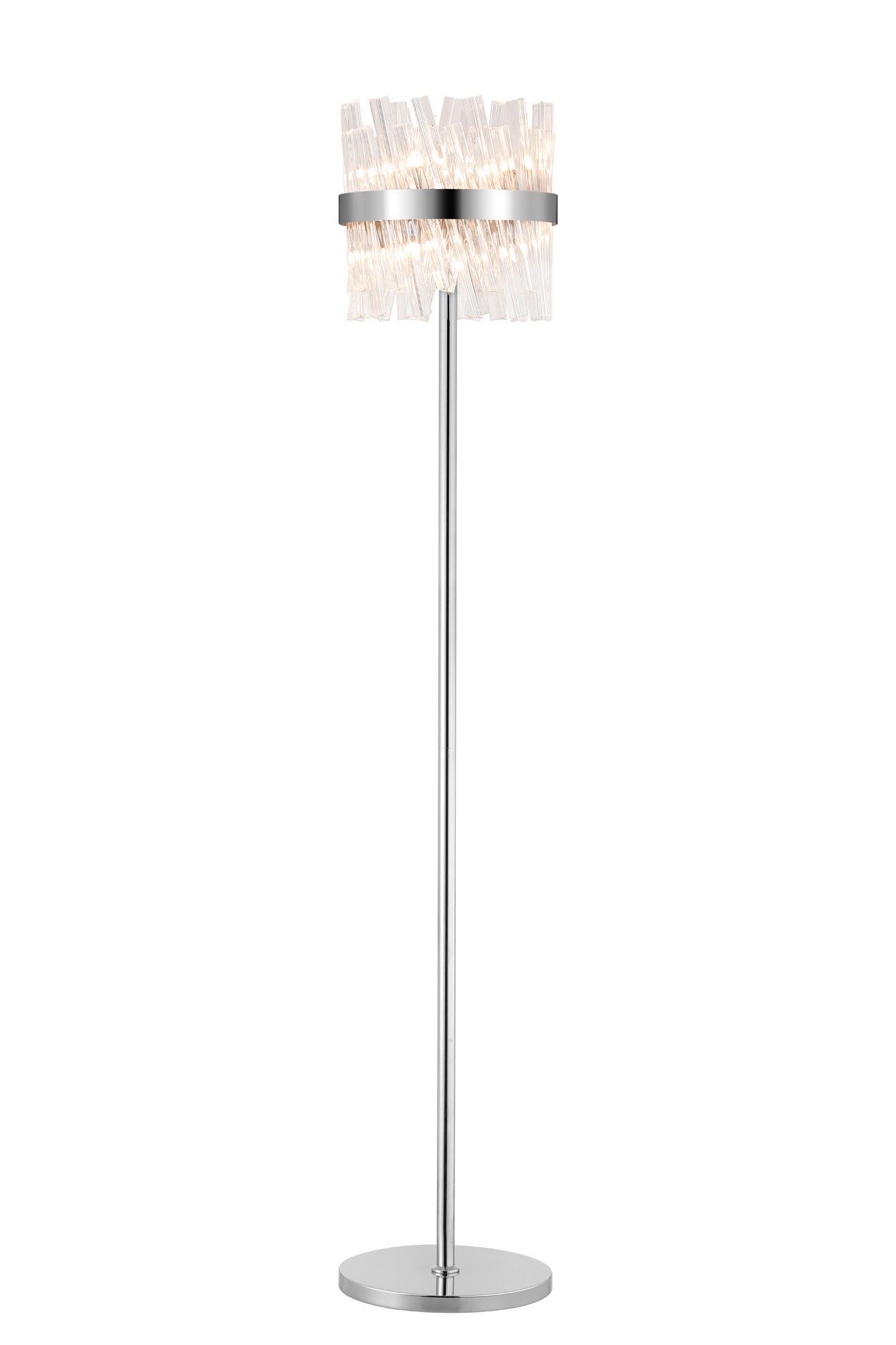 Bellina 8Lt Floor Lamp - Brass, Nickel & Black Finish Options | Modern Standing Light for Living Room, Bedroom & Office Decor