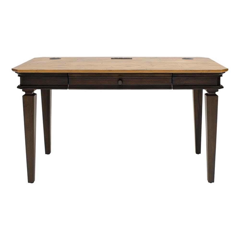 Martin Furniture IMSA384 Executive Writing Desk - Brown Wooden Office Desk for Home & Business Workspace | Perfect for Remote Work, Study & Professional Office Setup