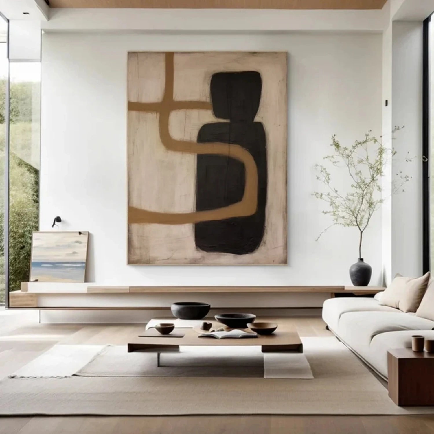 Abstract Tranquility Art Painting - Modern Wall Decor for Living Room & Bedroom - Handmade Canvas Artwork #WS270 | Perfect for Home & Office Decor