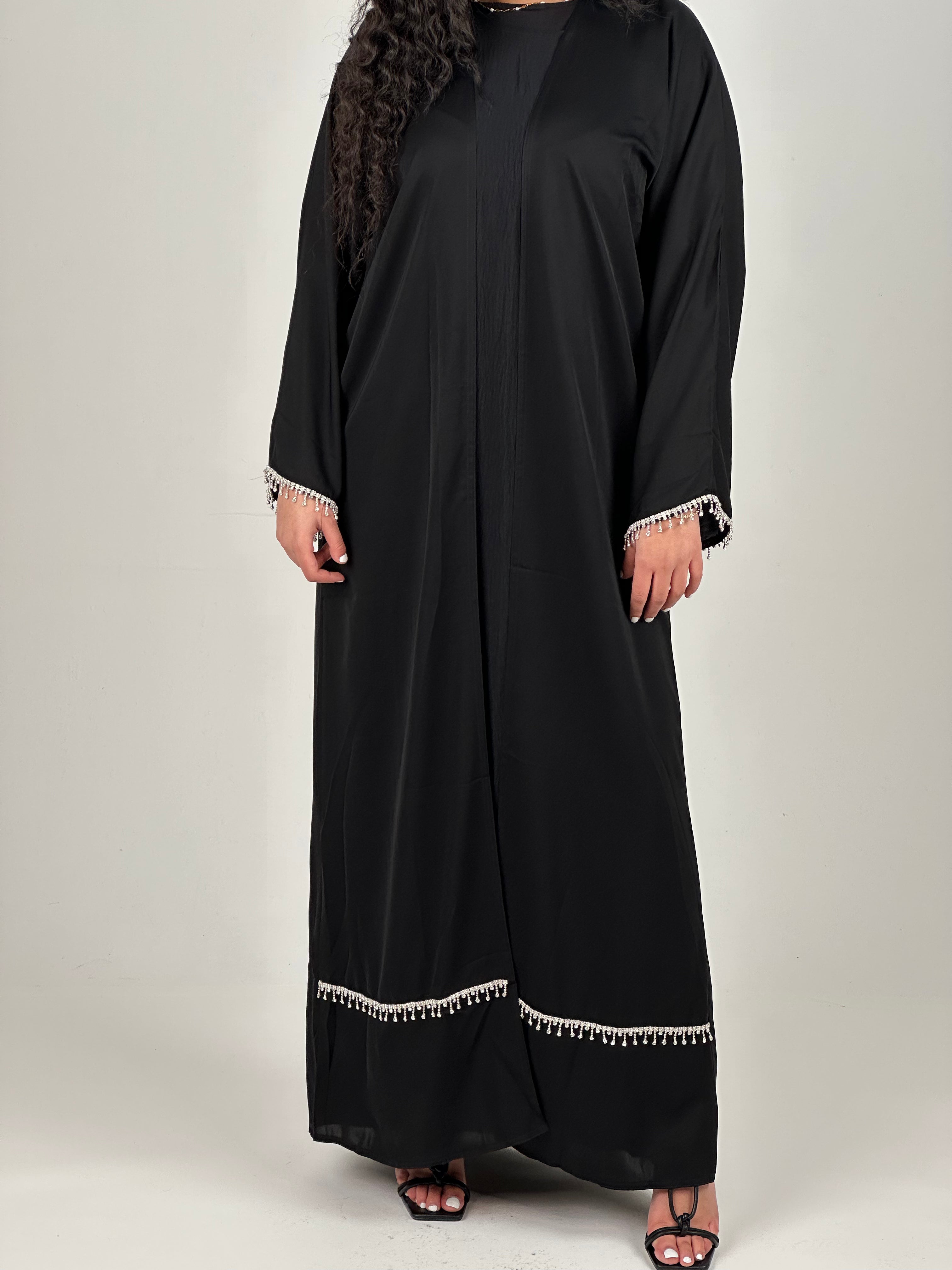 Elegant Moonlight Pearl Abaya Set for Women - Modest Islamic Prayer Dress - Perfect for Eid, Ramadan & Special Occasions