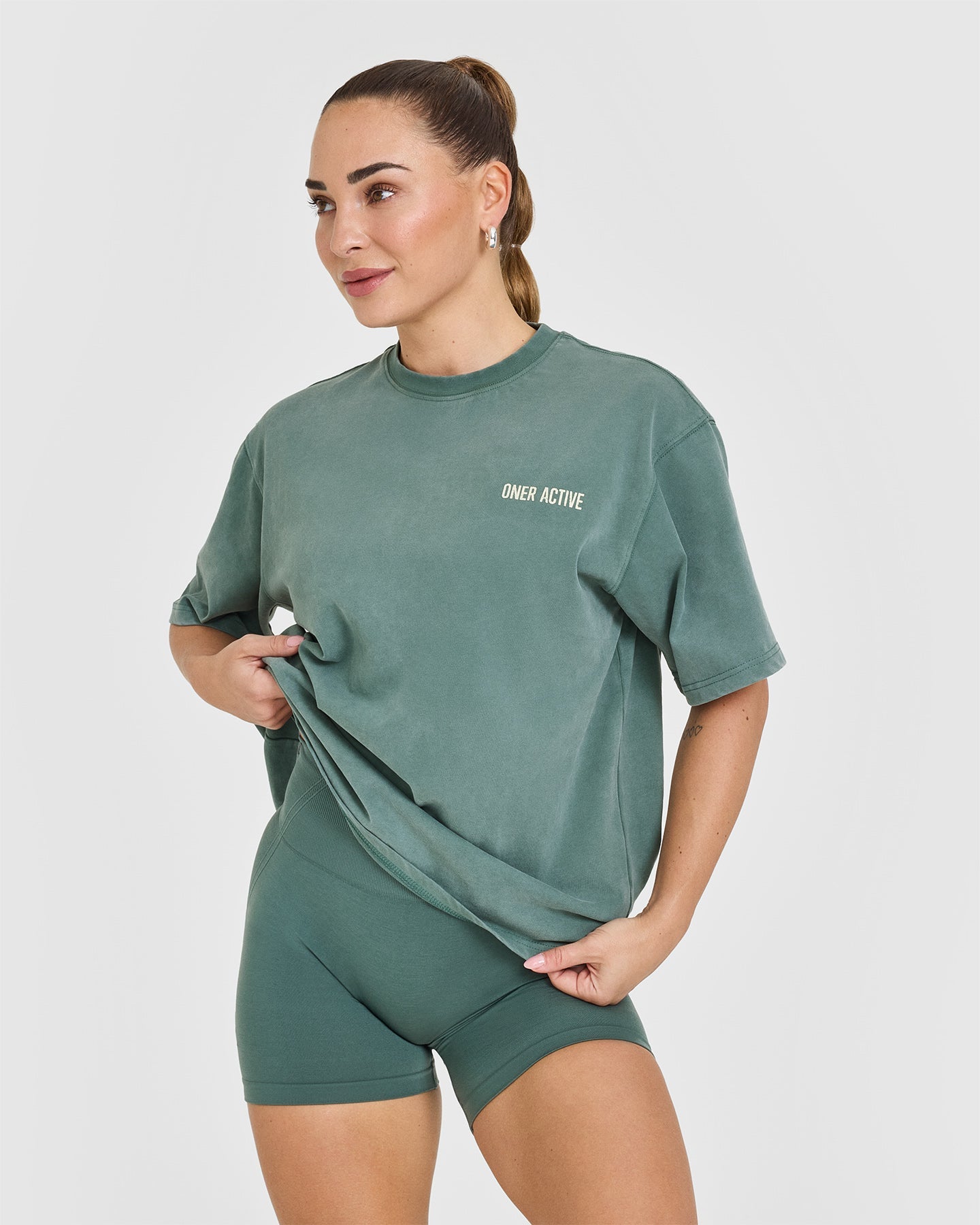 Oversized Graphic Washed T-Shirt for Women | Vintage Distressed Iced Green Tee - Perfect for Casual Outfits, Streetwear & Summer Fashion