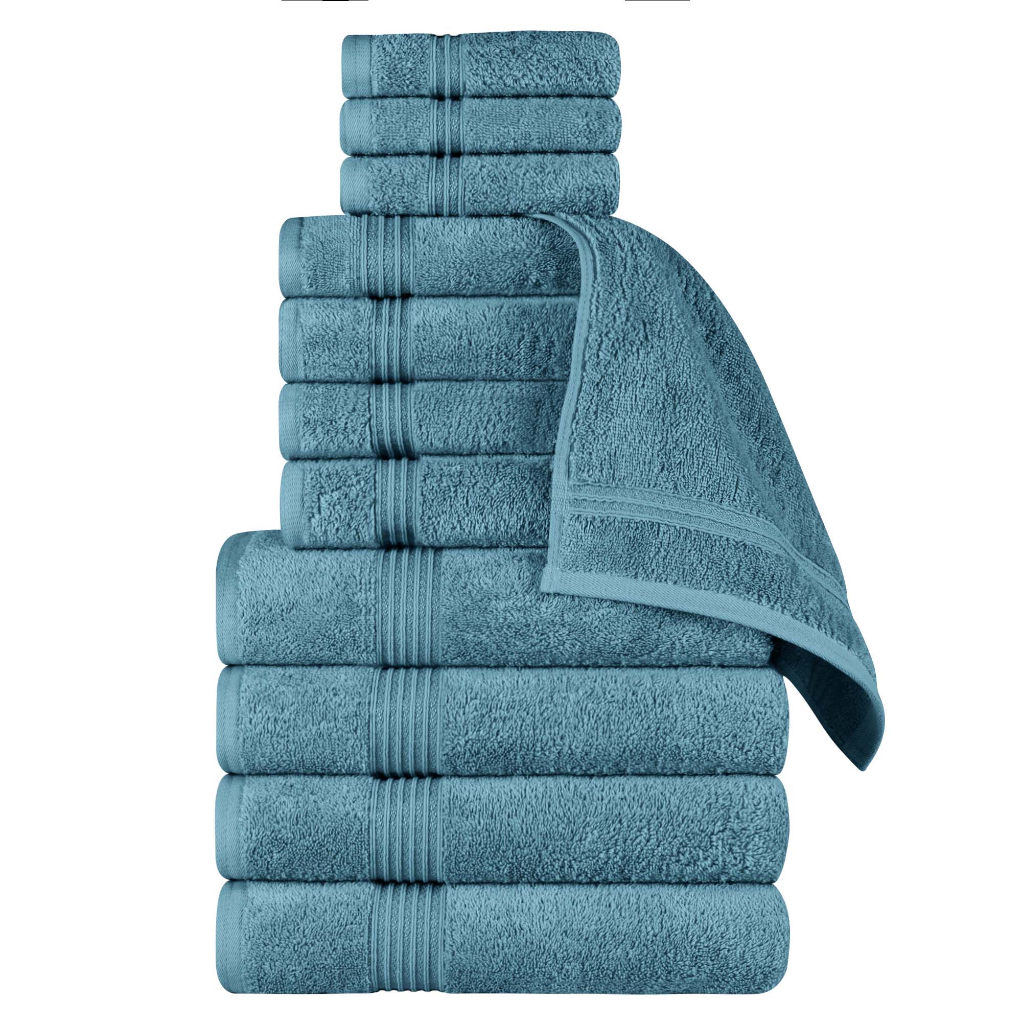 Premium 12-Piece Egyptian Cotton Towel Set - Ultra Soft, Highly Absorbent Bath Towels for Spa, Hotel & Luxury Home Use
