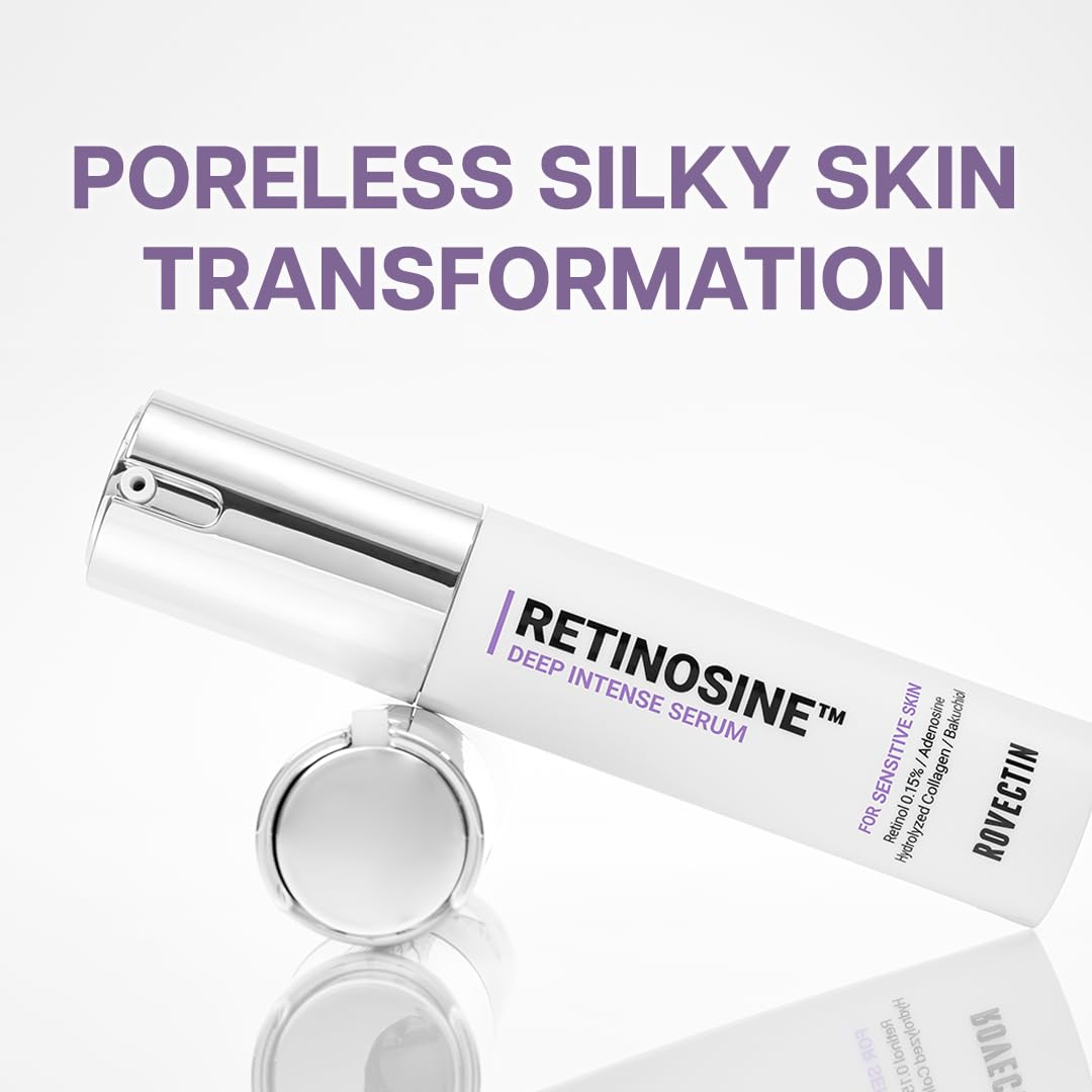 ROVECTIN Retinol Serum 0.15% for Sensitive Skin - Korean Skincare for Anti-Aging & Hydration