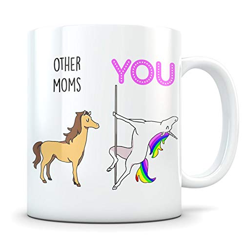 Funny Unicorn Mom Coffee Mug - 11oz Ceramic Cup - Unique Gift for Mother's Day, Birthday, Christmas - Perfect for Mother-in-Law, Daughter & Son Gifts - Great for Coffee, Tea & Hot Drinks at Home or Office