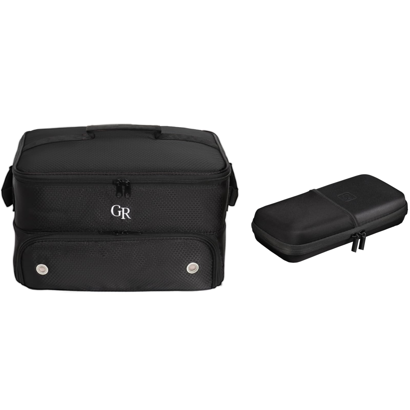 2 Layer Golf Trunk Organizer & Travel Shoe Bag with Gloves Holder - Premium Golf Bag Accessories for Storage & Organization (Black) | Perfect for Golf Trips, Car Storage & Equipment Protection
