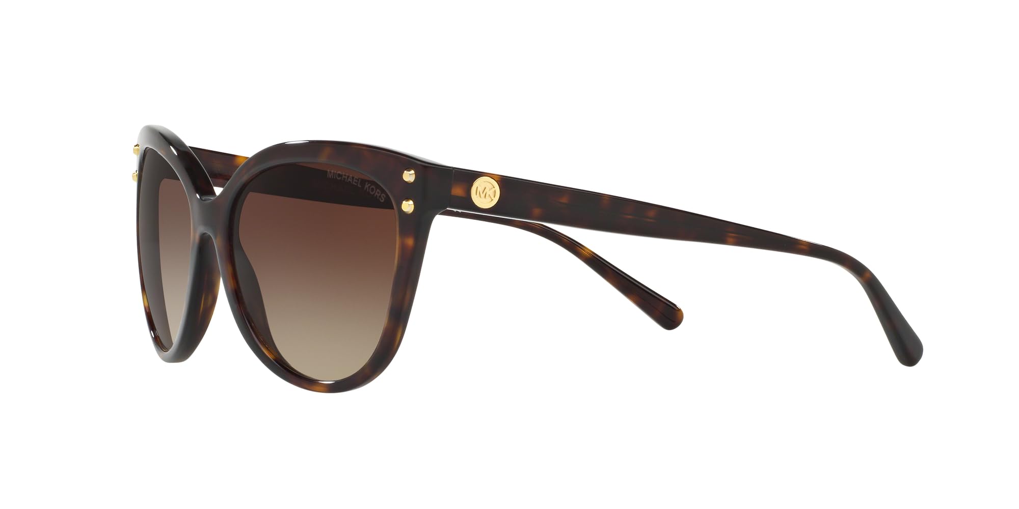 Michael Kors MK2045 Women's Cat Eye Sunglasses - Dark Tortoise/Brown Gradient Lens 55mm - Stylish UV Protection for Outdoor, Beach & Driving