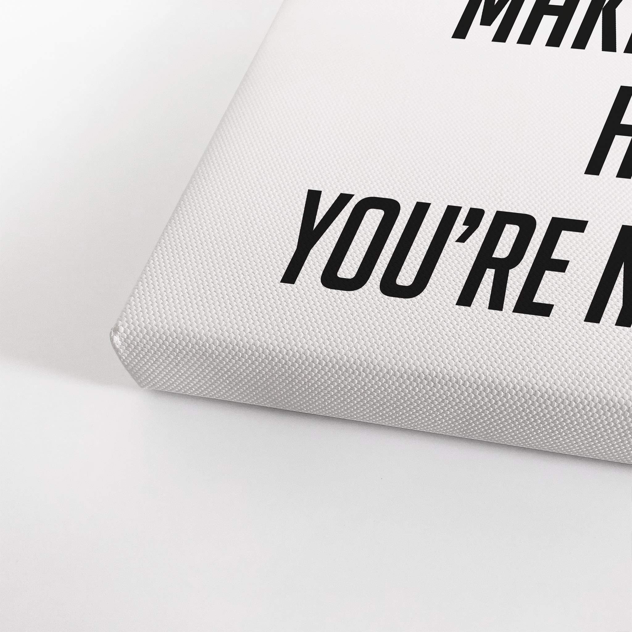 Smile Art Design 'You Can’t Make Everyone Happy You’re Not Shoes' Black and White Quote Canvas Print - Glam Fashion Wall Art for Girls Room, Women's Dorm, Bedroom & Living Room Decor - Ready to Hang 30x40 Inches - Perfect for Inspirational Home & Office Spaces