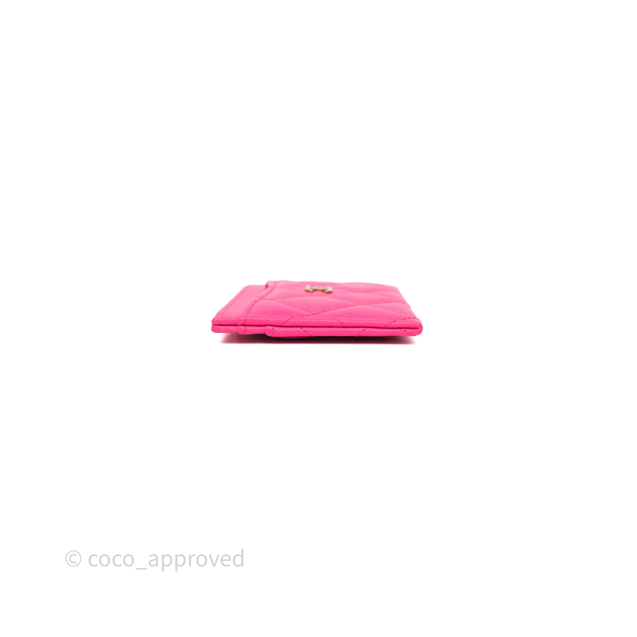 Chanel Classic Flap Card Holder in Pink Caviar Leather with Gold Hardware - Luxury Compact Wallet for Everyday Use & Gift Giving