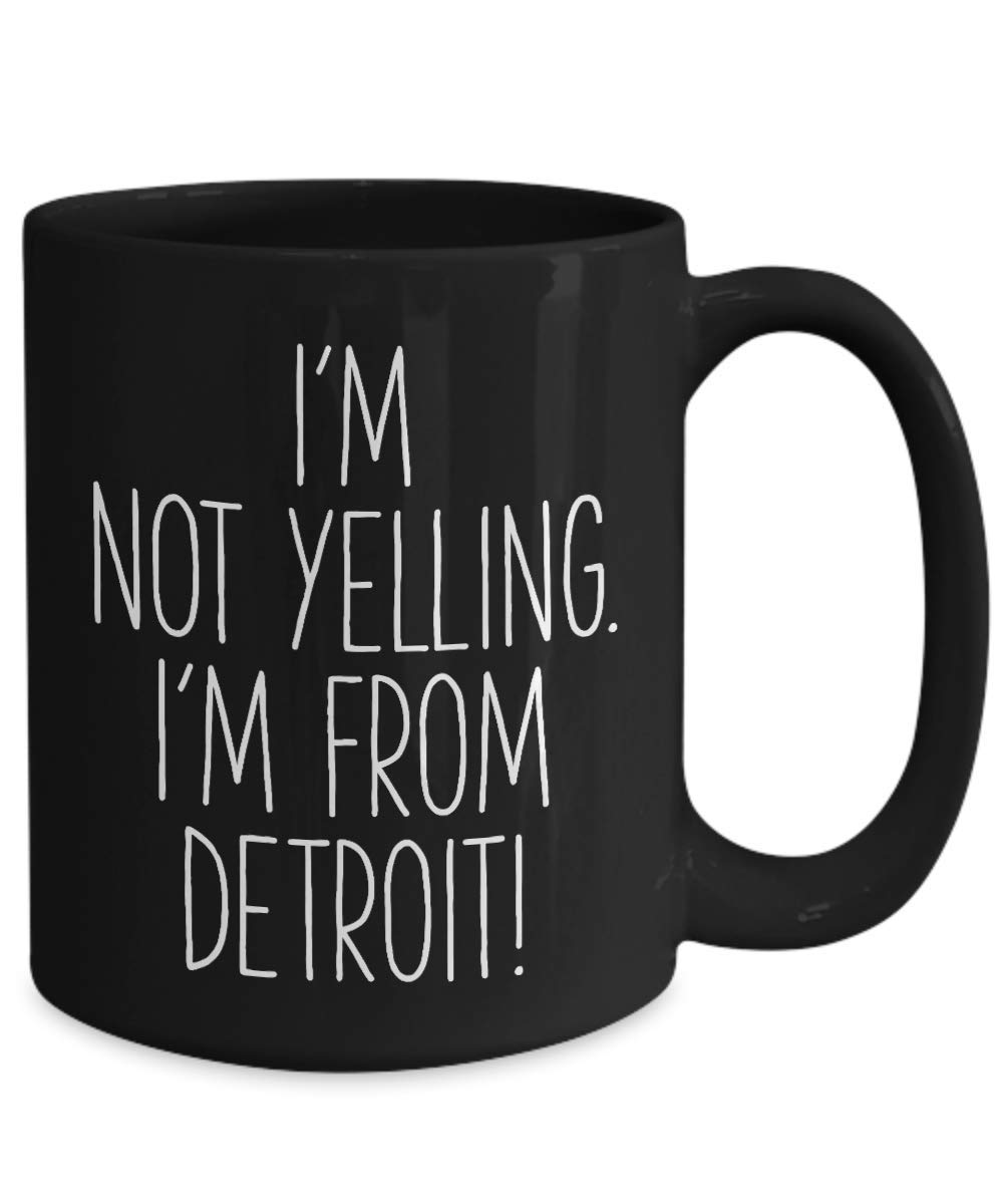 Detroit Themed Gifts - Premium Coffee Mug, Travel Tumbler & Ceramic Cup - Perfect for Home, Office & Car Use