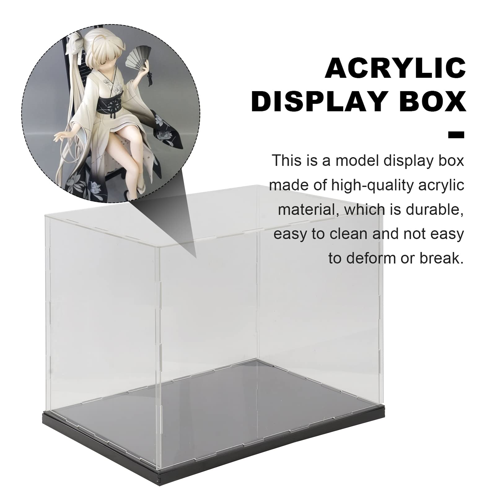 1pc Clear Acrylic Display Case - Glass Doll, Baseball, Terrarium & Model Showcase with Cover | Desktop Storage Box for Collectibles & Home Decor