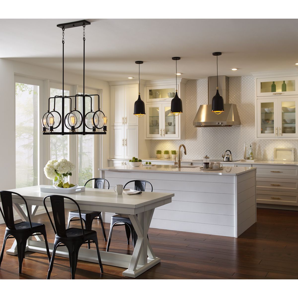 Era Collection One Light Pendant - Modern Minimalist Ceiling Light Fixture for Dining Room, Kitchen, or Bedroom Lighting