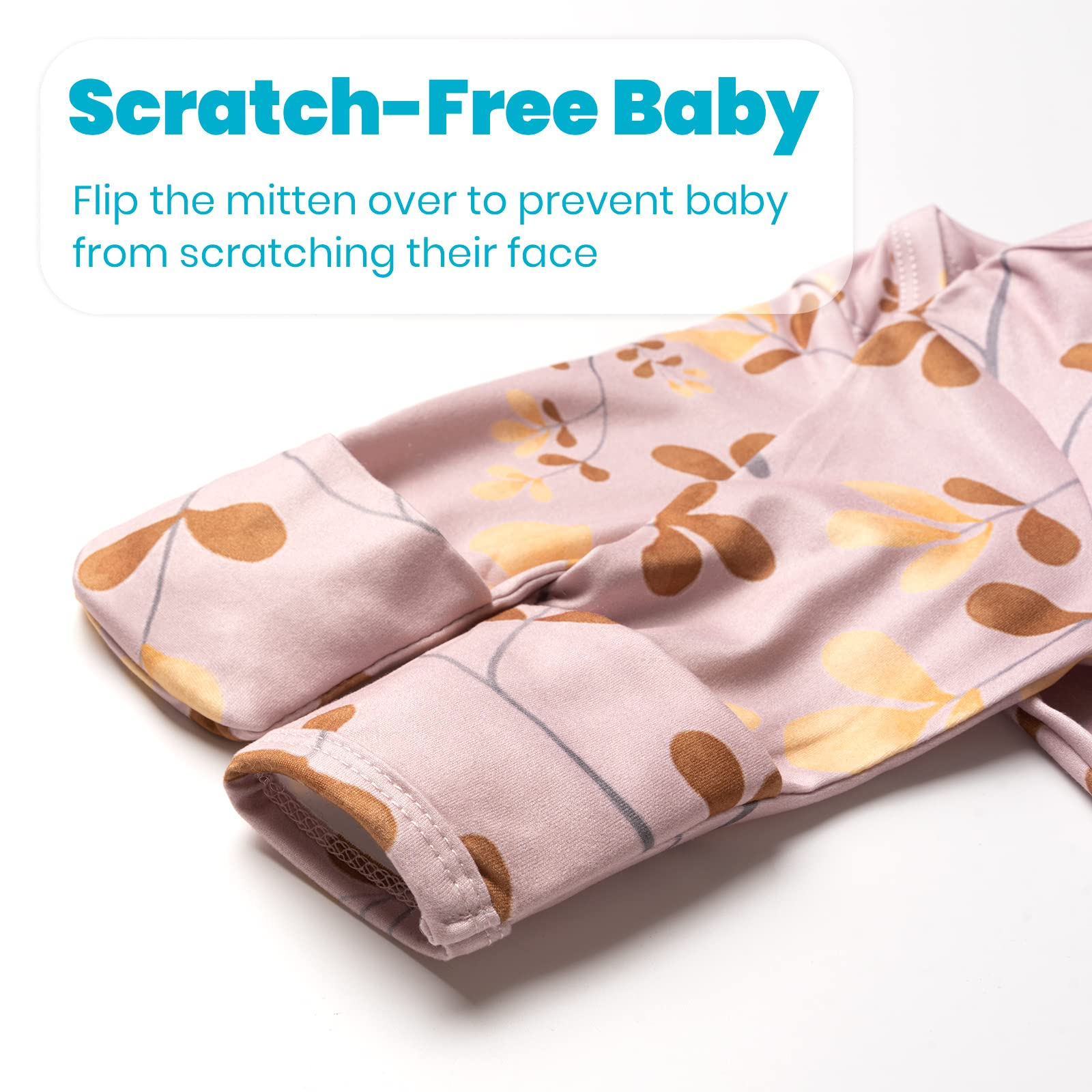 Soft Baby Knotted Gown for Newborn Girls - Hospital Outfit with Mittens for Comfortable Sleep