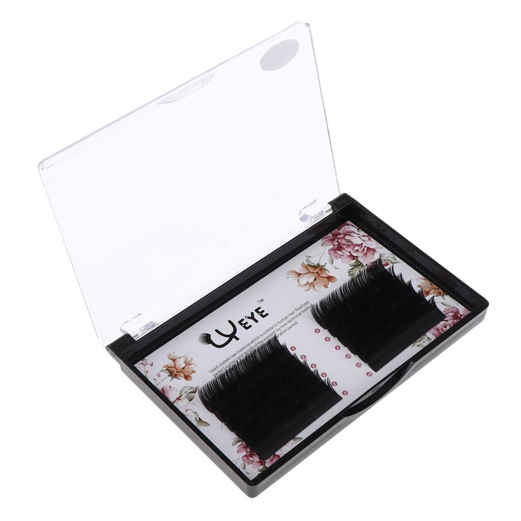 LOSA 1 Box Long Natural C Curly Individual False Eyelash Extensions - 9mm Fluttery Lashes for Volume & Length | Perfect for Daily Wear, Special Occasions & Professional Makeup Artists