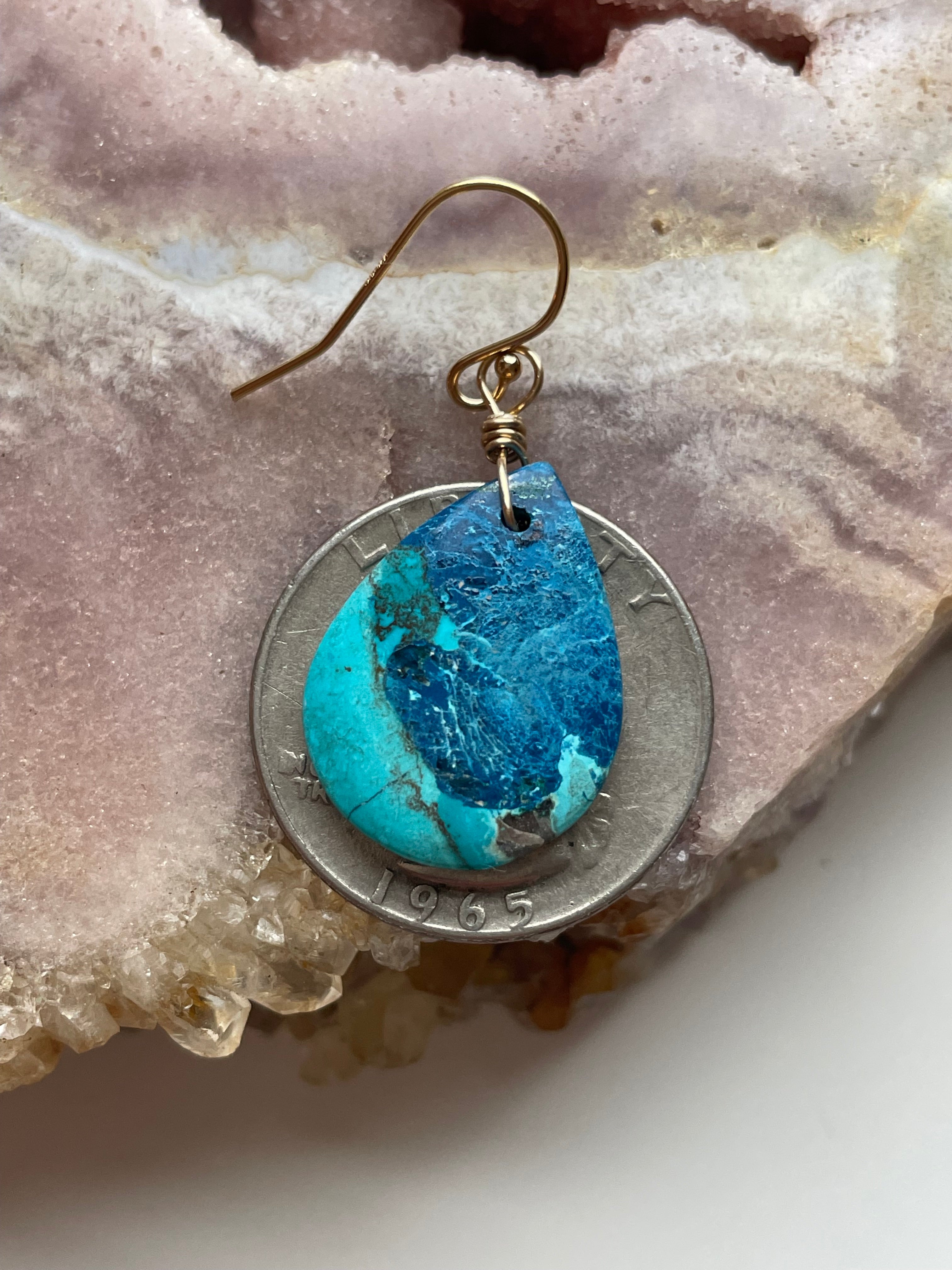 Shattuckite Gold Filled Earrings for Women - Handmade Boho Crystal Jewelry - Perfect for Gifts, Parties & Everyday Wear