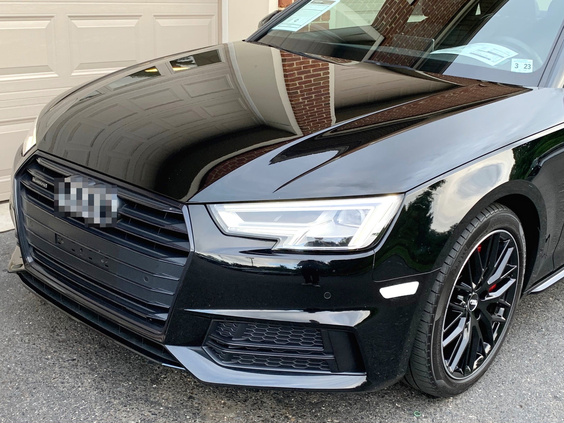 Euro Clear Front Bumper Side Marker Lens Replacement for Audi 2017-2018 A4 S4 4-Door Sedan - Perfect for Night Driving & Custom Car Styling