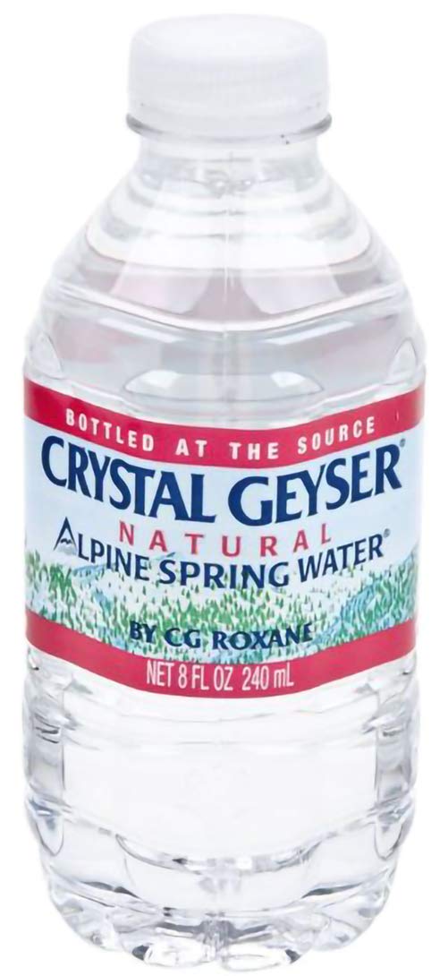 Crystal Geyser Purified Drinking Water - 8 Fl Oz Bottles (Pack of 15, 120 Fl Oz Total) | Hydration for Home, Office, Gym & Outdoor Activities
