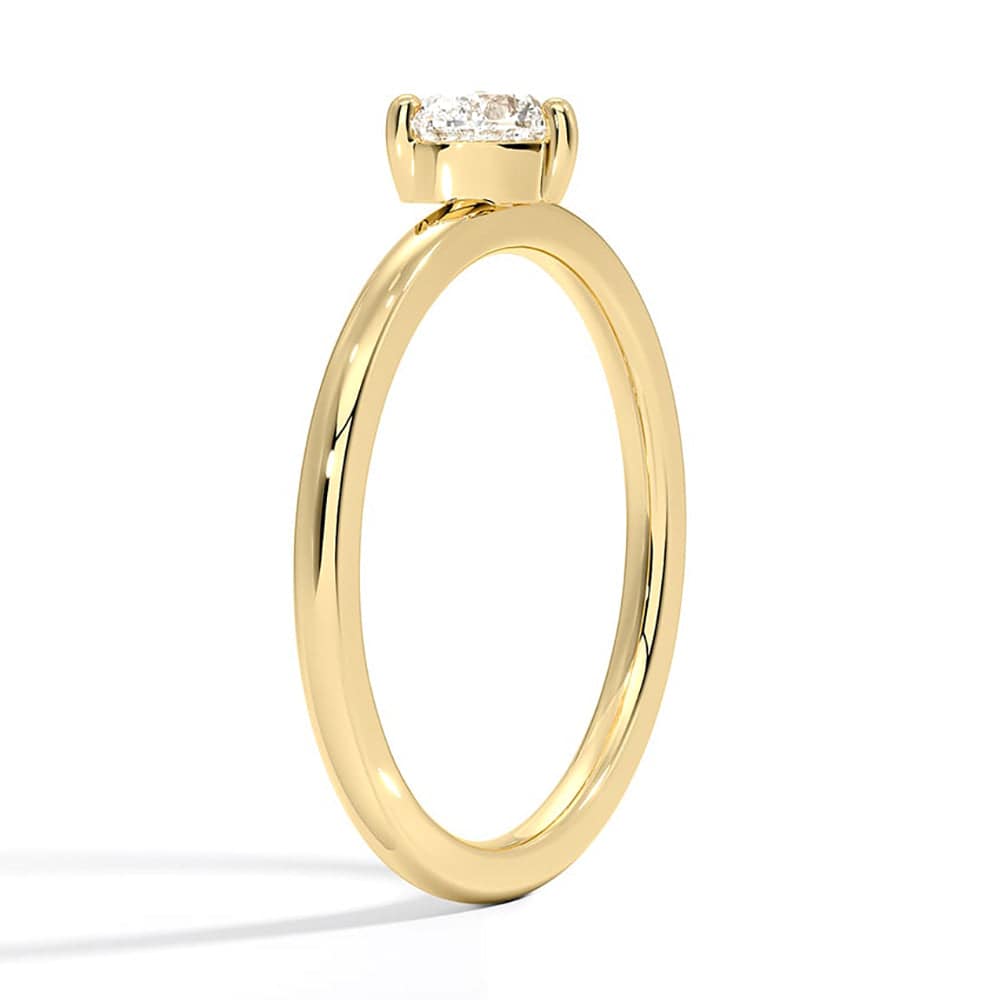 Lab Grown Diamond Promise Ring for Women - Petite Heart Shape, 14K Gold/Platinum, Dainty & Elegant - Perfect for Anniversaries, Engagements & Romantic Gifts