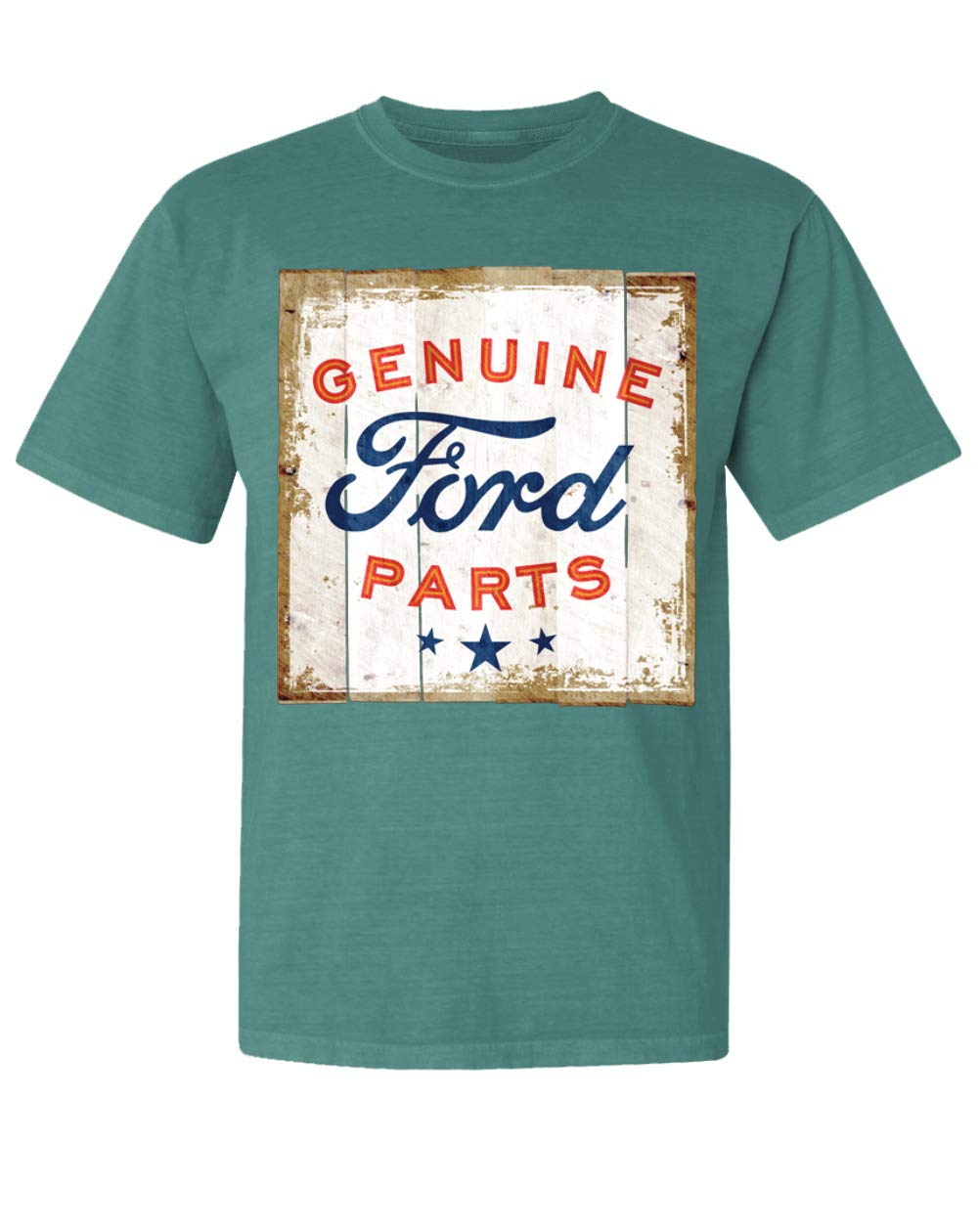 Genuine Ford Motors Parts Sign Cars & Trucks Vintage Washed T-Shirt for Men - Comfortable Short Sleeve Cotton Tee for Car Enthusiasts, Mechanics & Ford Fans - Perfect for Car Shows, Garage Work & Casual Wear