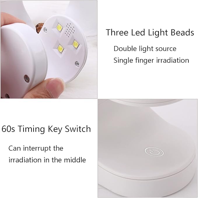 HESHIV Mini UV LED Nail Lamp - Professional Portable Gel Nail Dryer for Home & Salon Use | Fast Curing Light for DIY Nail Art, Manicure & Pedicure | Perfect for Gel Polish, Acrylic Nails & Nail Extensions