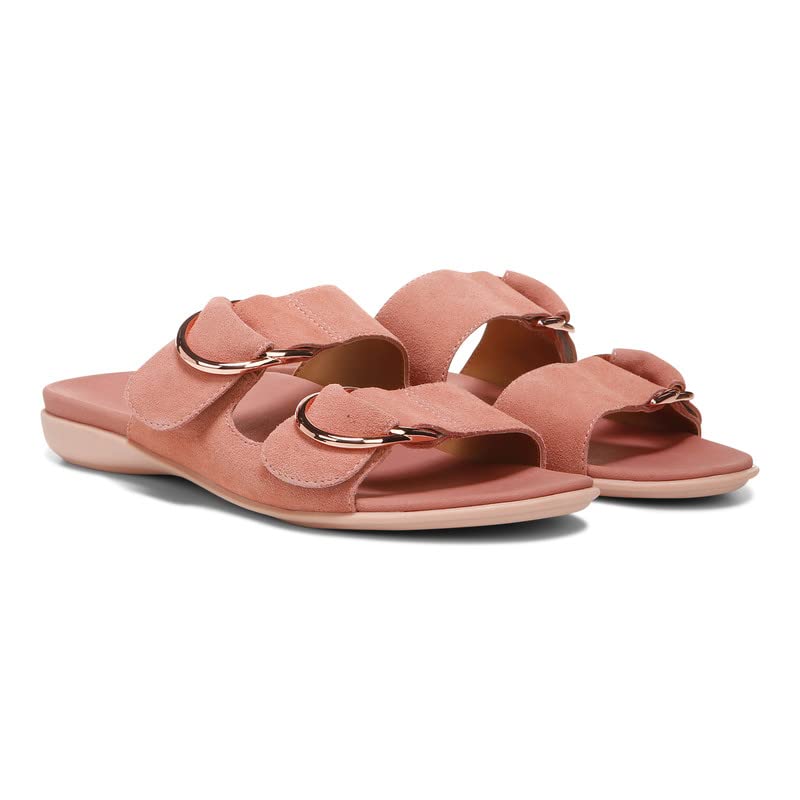 Vionic Women's Mirage Corlee Casual Slip-On Slide Sandals - Orthotic Arch Support with Three-Zone Comfort Technology | Comfortable & Supportive Ladies Sandals for Walking, Travel & Everyday Wear