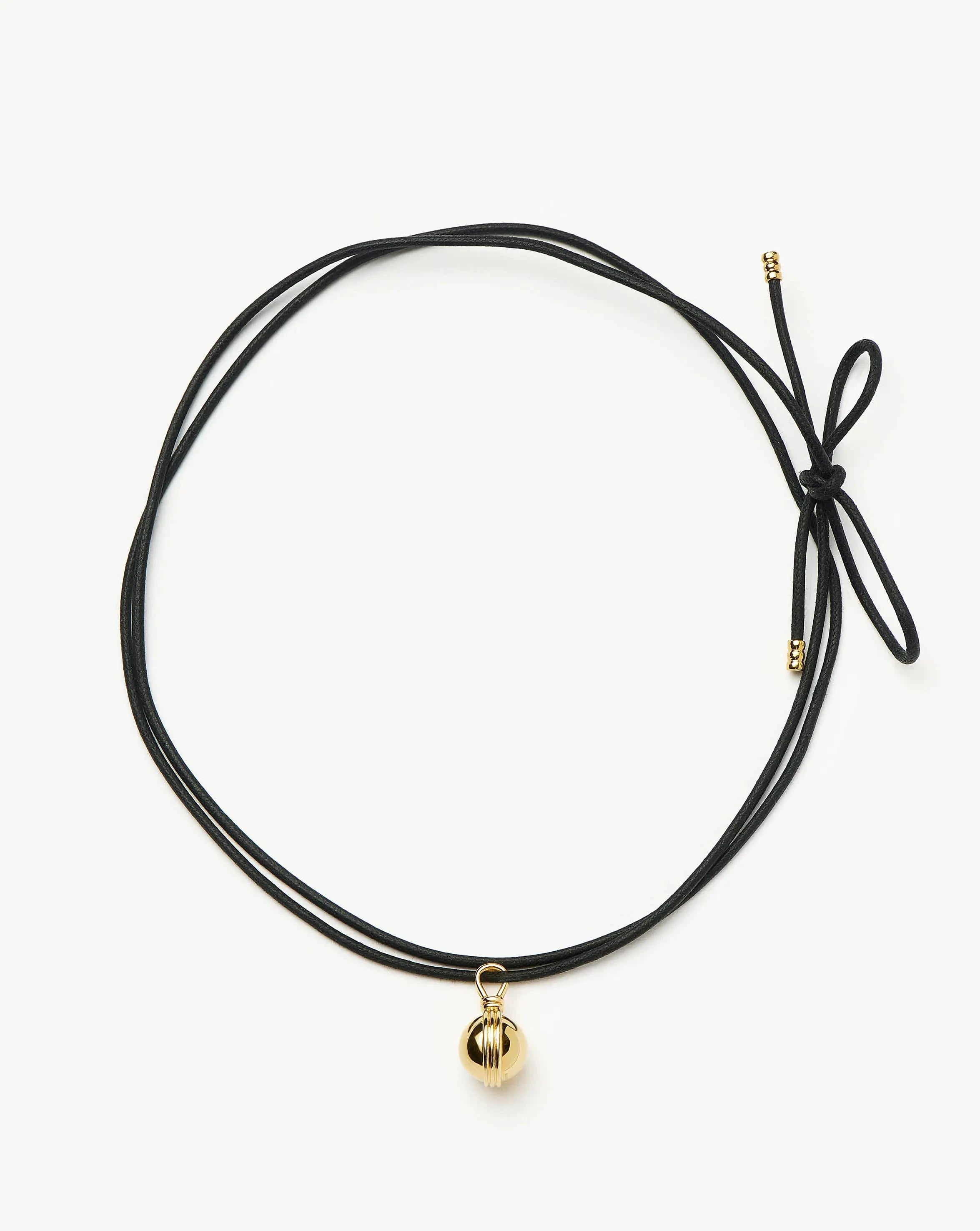 18K Gold Plated Sphere Pendant Cord Necklace for Women - Elegant Layering Jewelry for Everyday Wear, Date Nights & Special Occasions
