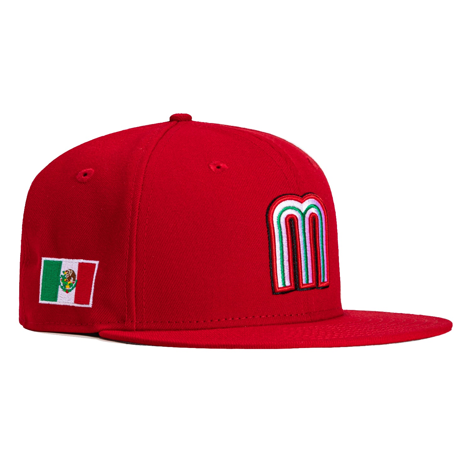 New Era 59Fifty Mexico World Baseball Classic Snapback Hat with Flag Patch - Red | Official MLB Licensed Baseball Cap for Fans & Sports Enthusiasts | Perfect for Games, Streetwear & Casual Outfits