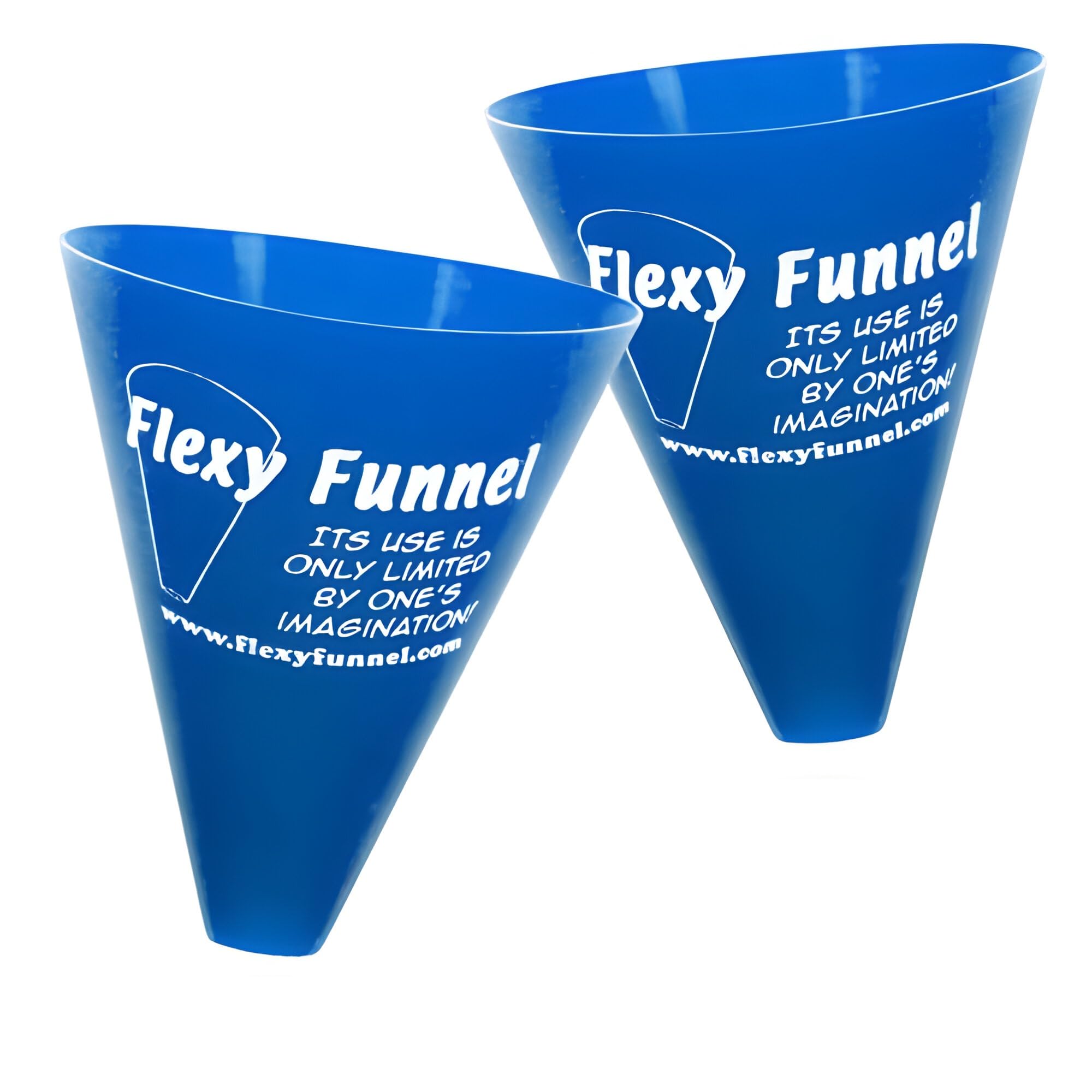 Blue Silicone Funnel Tool (3 Inch) – Collapsible Kitchen Funnel for Liquids, Powders & Dry Ingredients – Flexible Food Grade Funnel for Cooking, Baking, Oil Transfer, Car Maintenance & DIY Crafts (2 Pack) – Perfect for Home, Garage & Laboratory Use