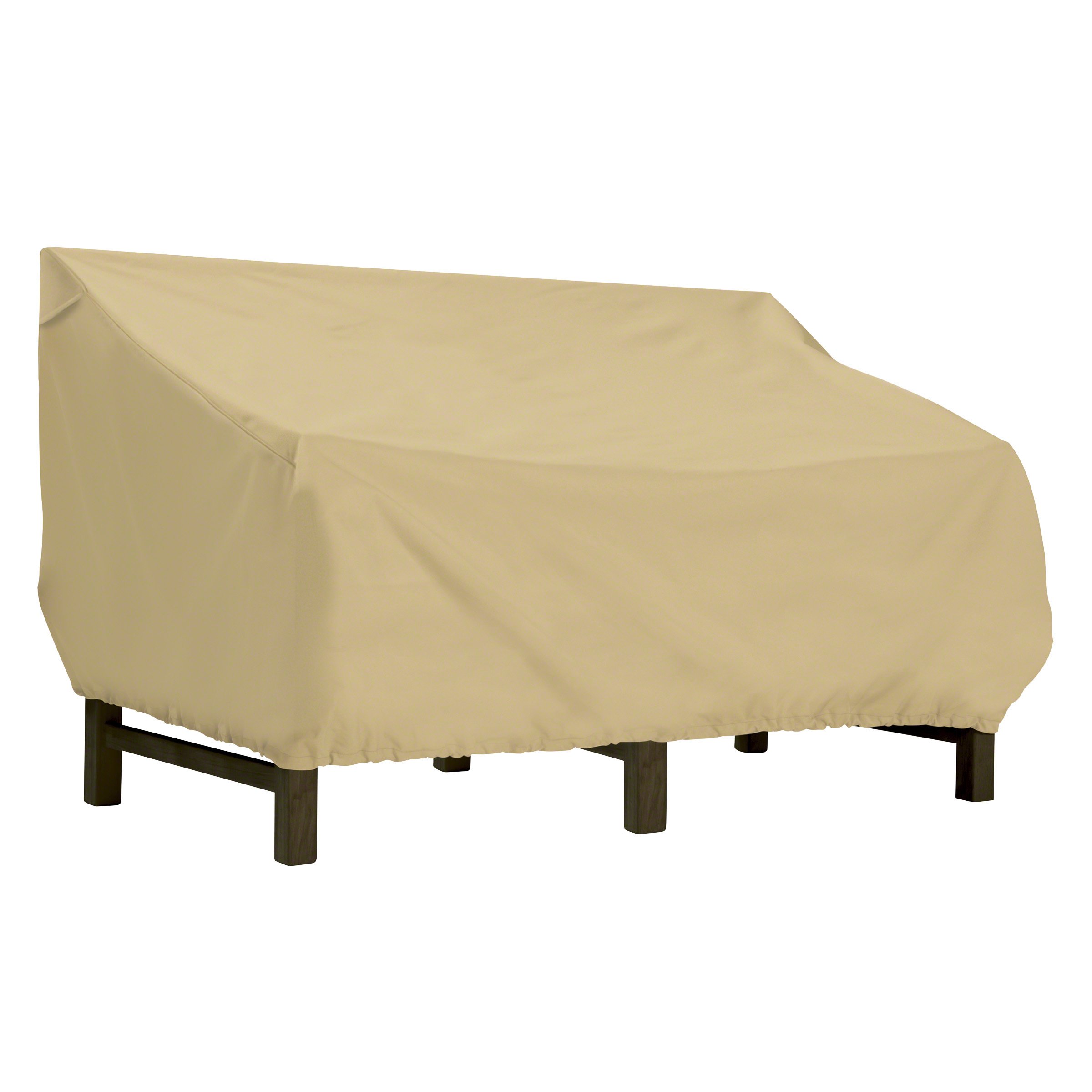 Classic Accessories Terrazzo Water-Resistant 88 Inch Deep Seated Patio Loveseat Cover - Durable Outdoor Bench Protection for All Weather, Perfect for Patio, Garden, and Backyard Furniture