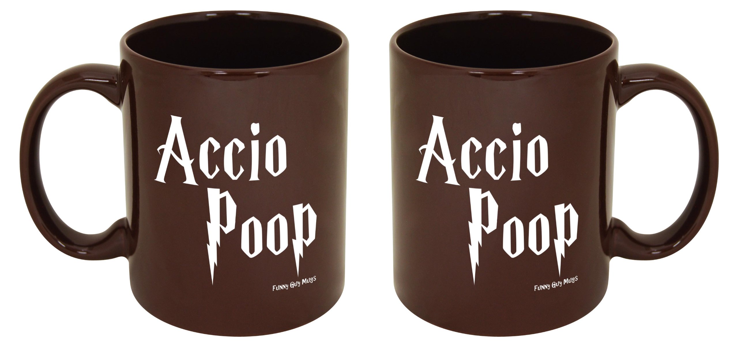 Accio Poop Funny Ceramic Coffee Mug - 11oz Witty Novelty Cup for Men & Women - Perfect Gift for Harry Potter Fans & Office Humor - Great for Coffee, Tea & Gag Gifts