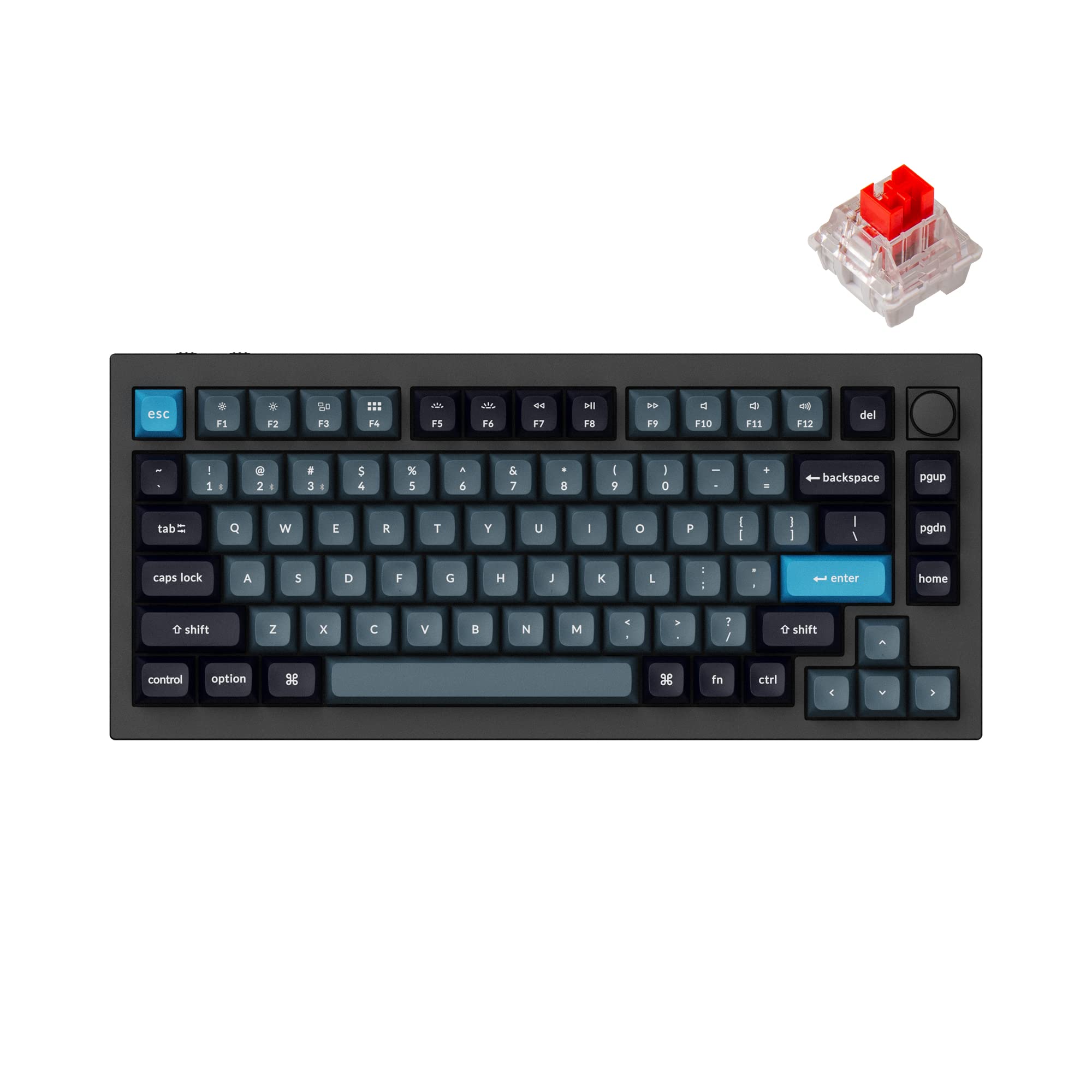 Keychron Q1 Pro Wireless Custom Mechanical Keyboard - 75% Layout, Aluminum Body, QMK/VIA Programmable, Hot-Swappable K Pro Red Switches, RGB Backlit, Bluetooth/Wired for Mac/Windows/Linux - Perfect for Gaming, Coding & Office Work