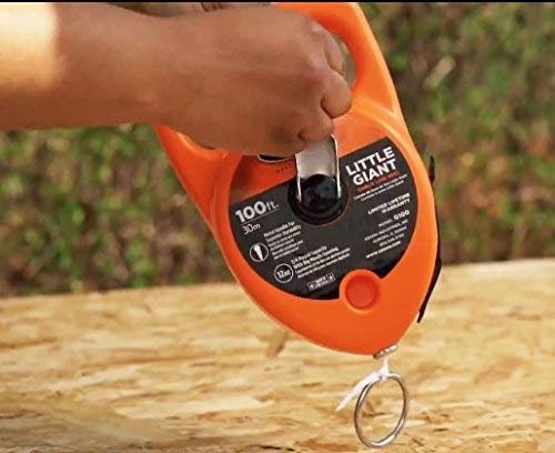 Keson G1003R Giant Chalk Box Combo with 3-Pounds of Red Chalk - Perfect for Construction, Surveying & Outdoor Marking